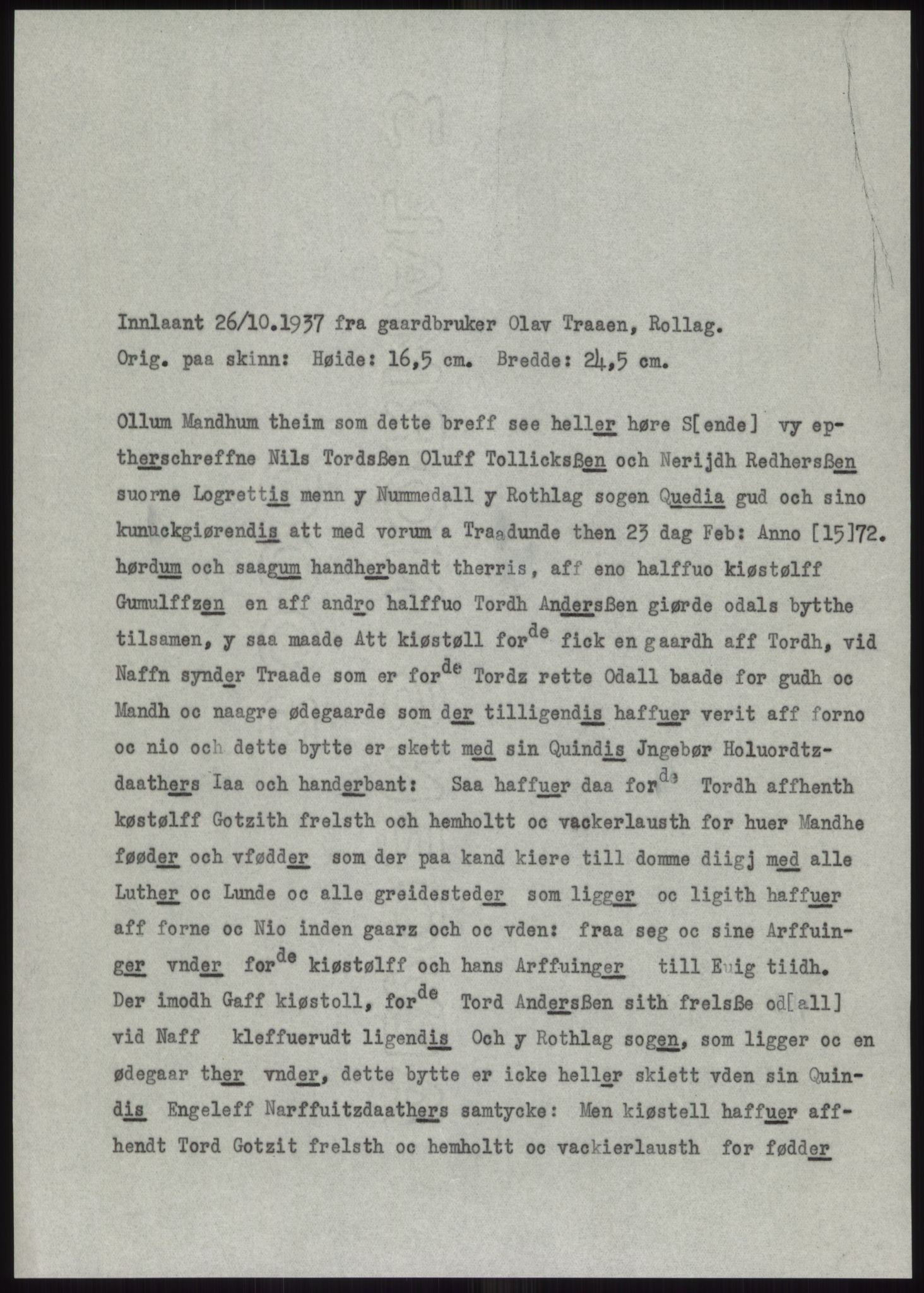 Samlinger til kildeutgivelse, Diplomavskriftsamlingen, RA/EA-4053/H/Ha, p. 401