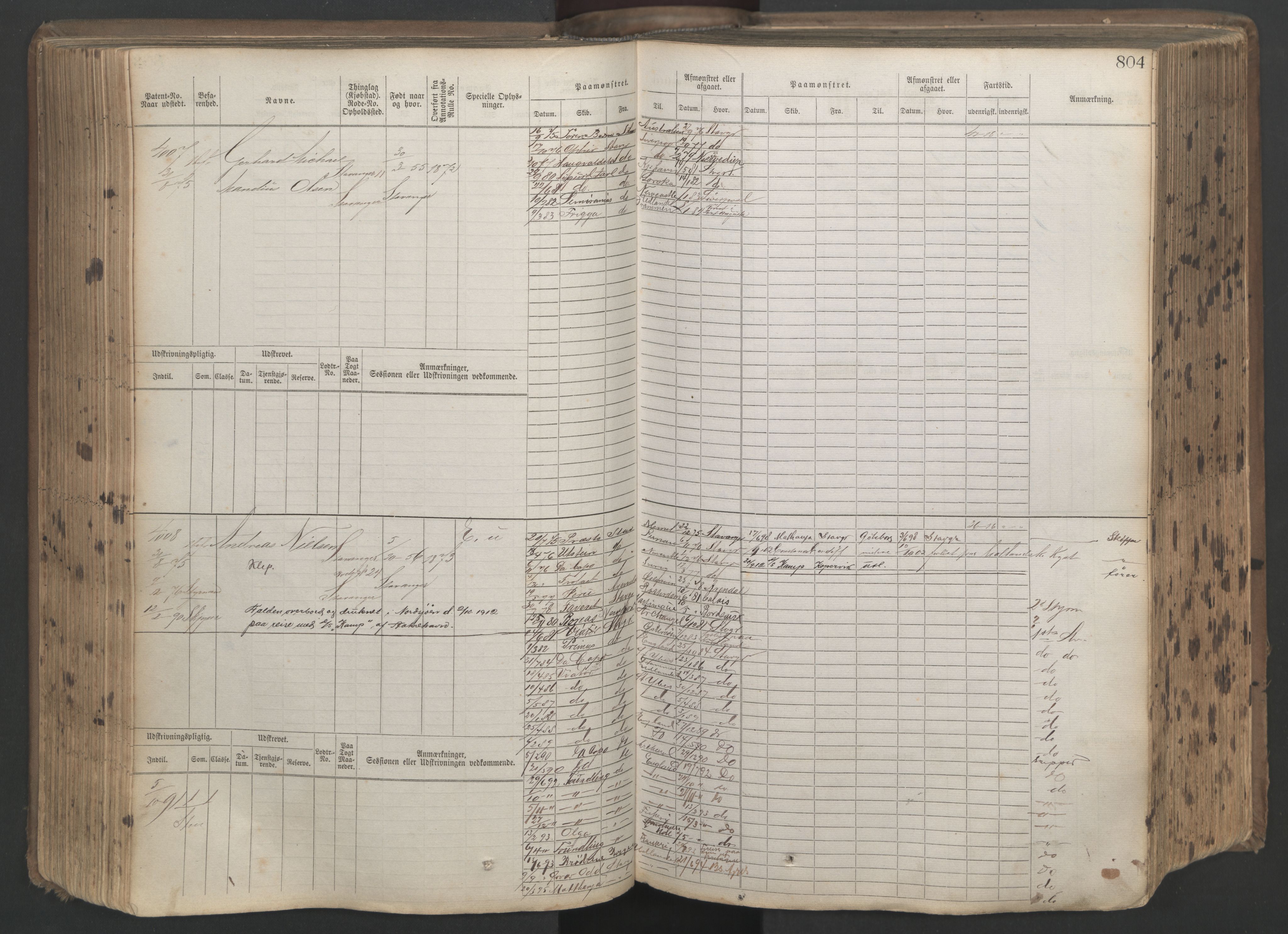 Stavanger sjømannskontor, AV/SAST-A-102006/F/Fb/Fbb/L0019: Sjøfartshovedrulle patnentnr. 3603-4803 (dublett), 1875, p. 207