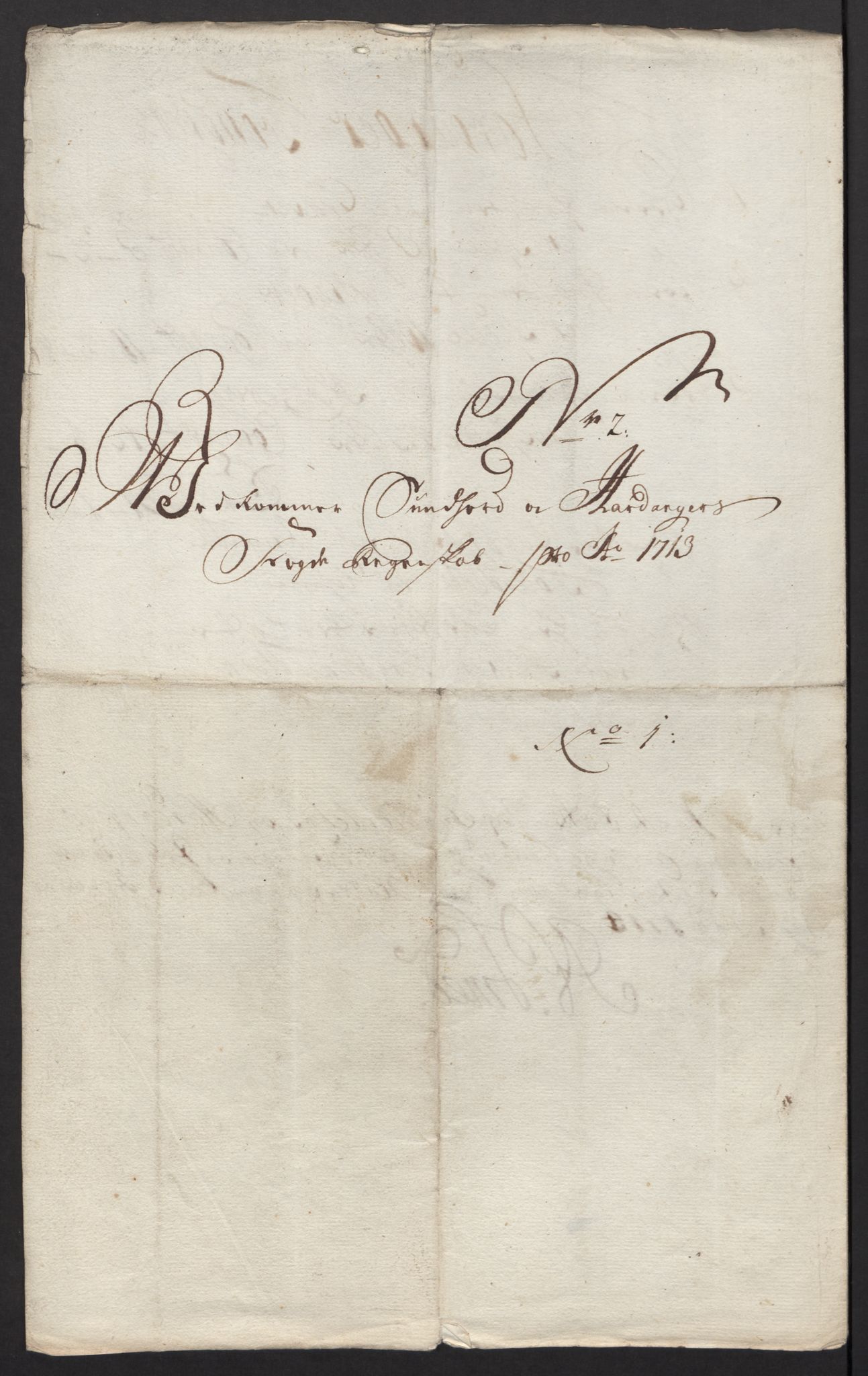 Rentekammeret inntil 1814, Reviderte regnskaper, Fogderegnskap, AV/RA-EA-4092/R48/L2989: Fogderegnskap Sunnhordland og Hardanger, 1713, p. 111