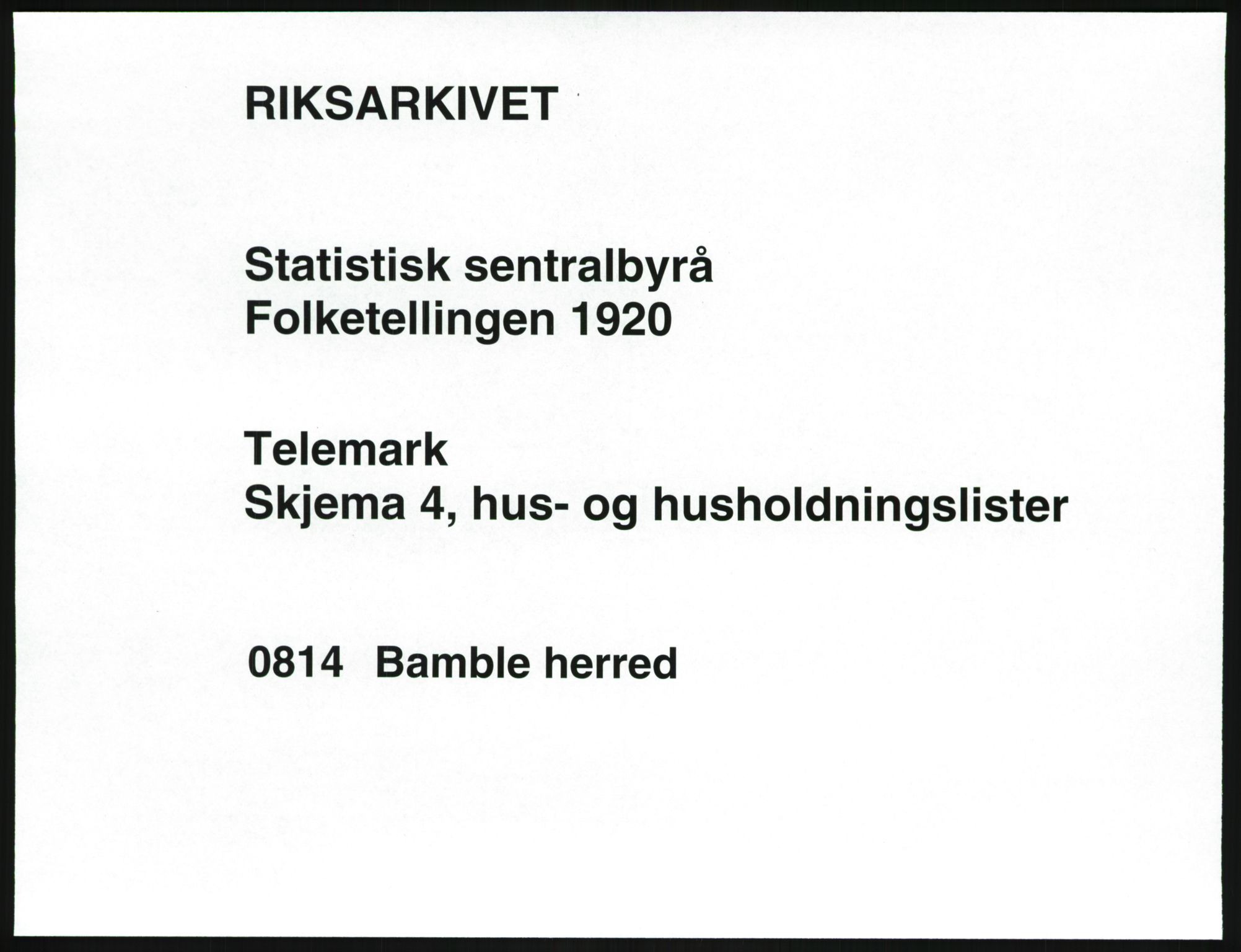 SAKO, 1920 census for Bamble, 1920, p. 59