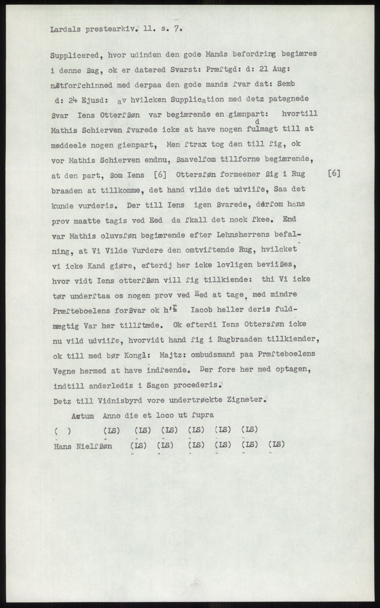 Samlinger til kildeutgivelse, Diplomavskriftsamlingen, AV/RA-EA-4053/H/Ha, p. 287