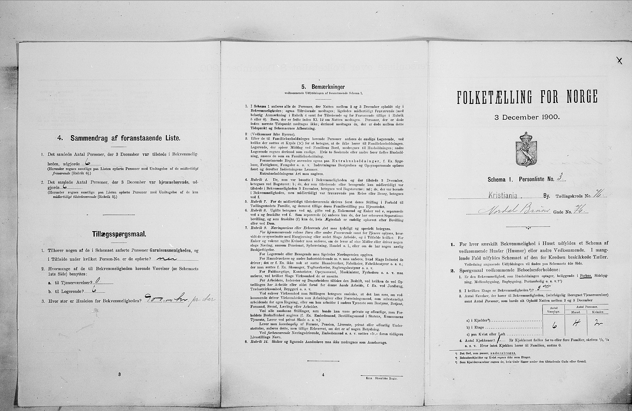 SAO, 1900 census for Kristiania, 1900, p. 64655