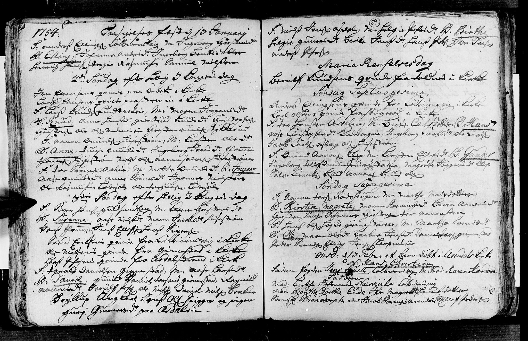 Øyestad sokneprestkontor, AV/SAK-1111-0049/F/Fa/L0005: Parish register (official) no. A 5, 1751-1757, p. 58