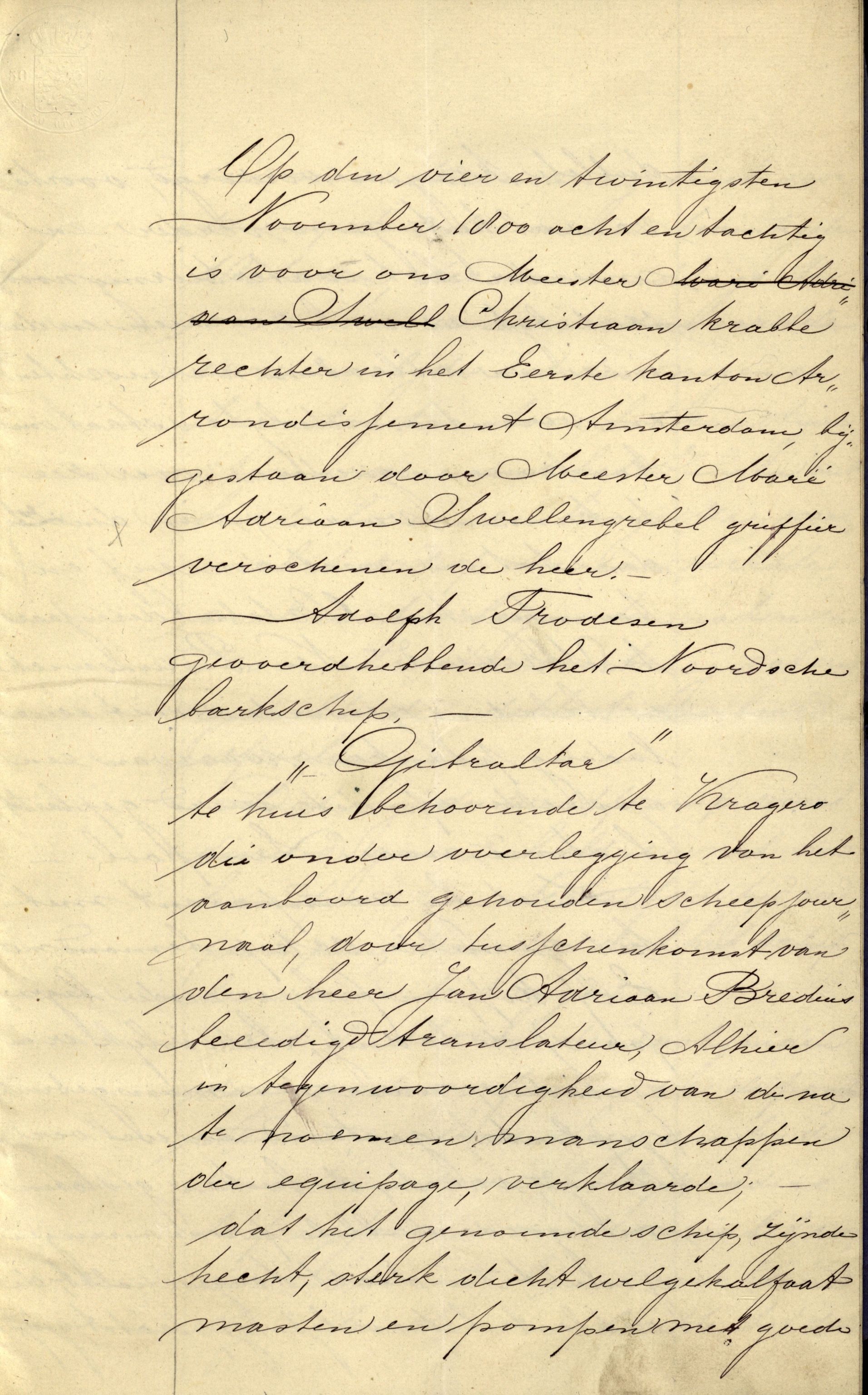 Pa 63 - Østlandske skibsassuranceforening, VEMU/A-1079/G/Ga/L0022/0005: Havaridokumenter / Gjendin, Gibraltar, Granen, 1888, p. 15