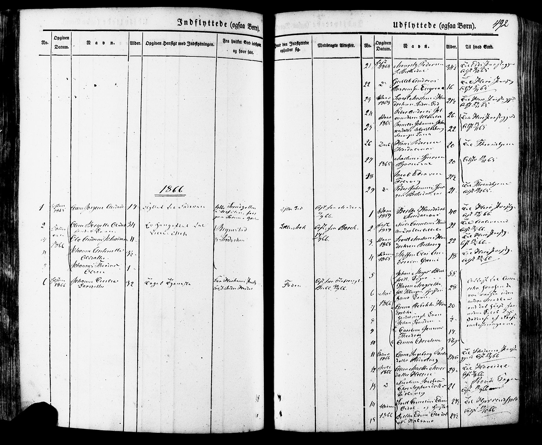 Ministerialprotokoller, klokkerbøker og fødselsregistre - Møre og Romsdal, SAT/A-1454/511/L0140: Parish register (official) no. 511A07, 1851-1878, p. 492