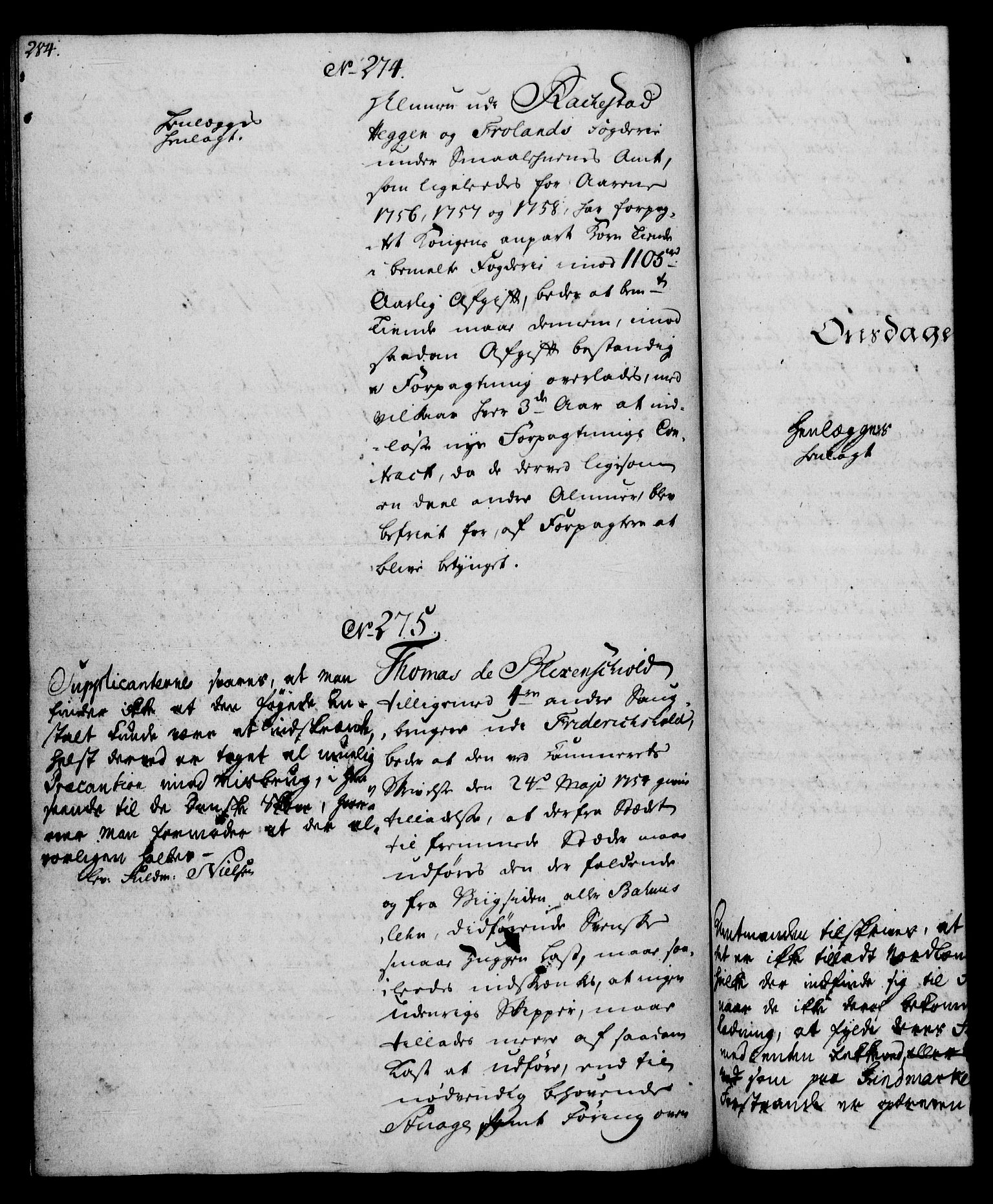 Rentekammeret, Kammerkanselliet, AV/RA-EA-3111/G/Gh/Gha/L0033: Norsk ekstraktmemorialprotokoll (merket RK 53.78), 1755-1756, p. 284
