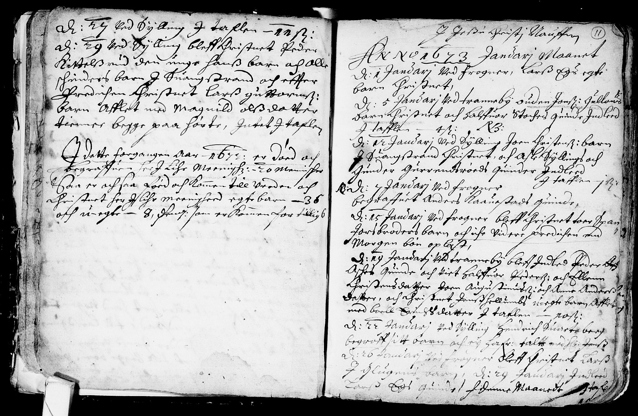 Lier kirkebøker, SAKO/A-230/F/Fa/L0001: Parish register (official) no. I 1, 1672-1701, p. 11