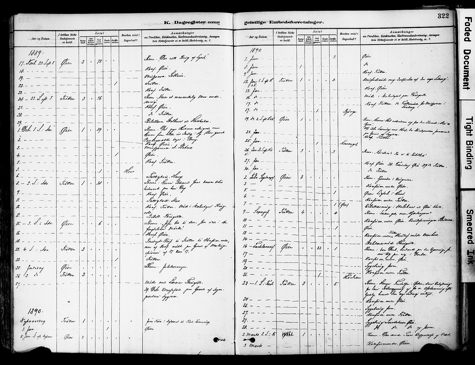 Øyer prestekontor, SAH/PREST-084/H/Ha/Haa/L0008: Parish register (official) no. 8, 1878-1897, p. 322