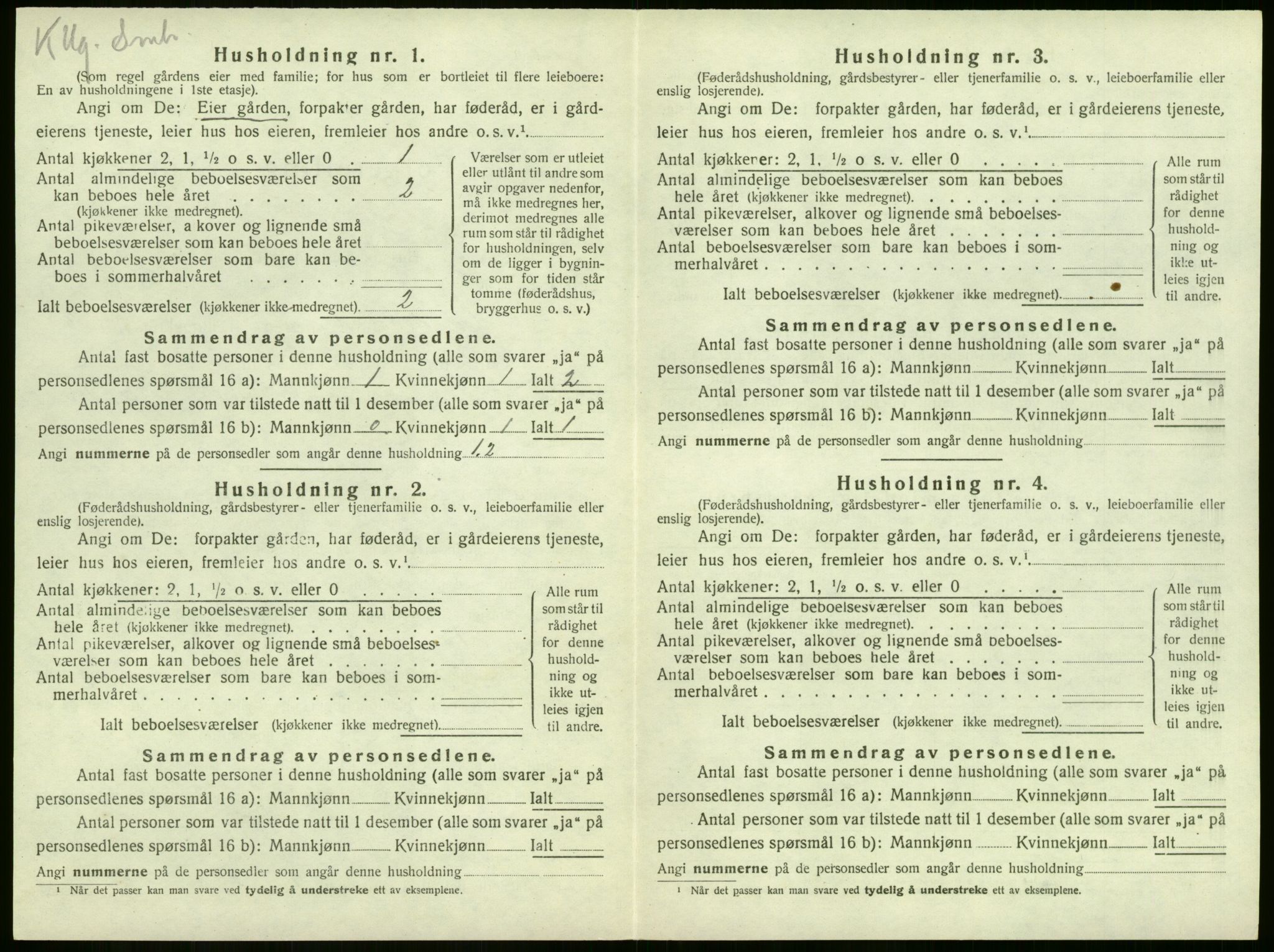 SAKO, 1920 census for Sandeherred, 1920, p. 1603