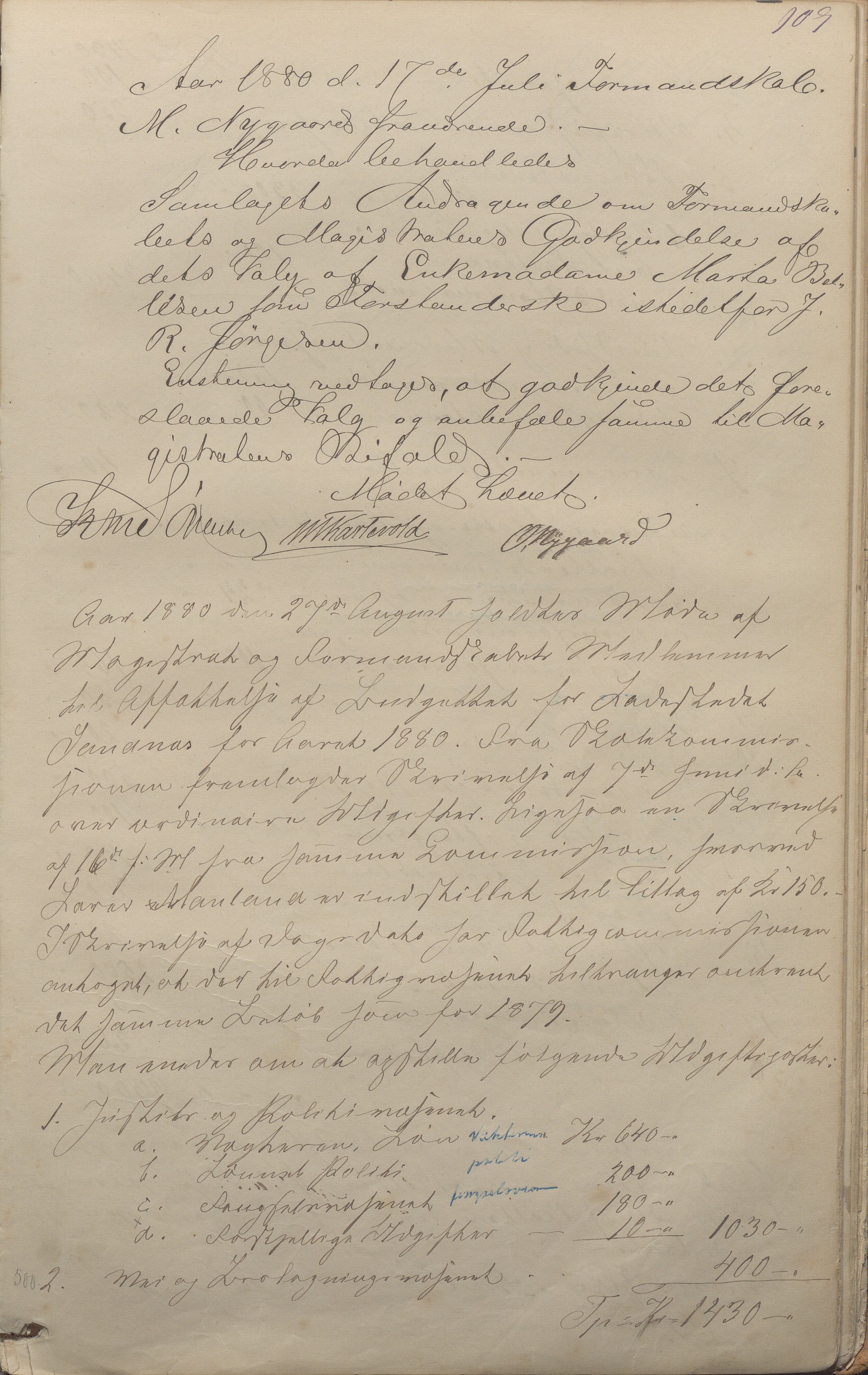 Sandnes kommune - Formannskapet og Bystyret, IKAR/K-100188/Aa/L0002: Møtebok, 1875-1882