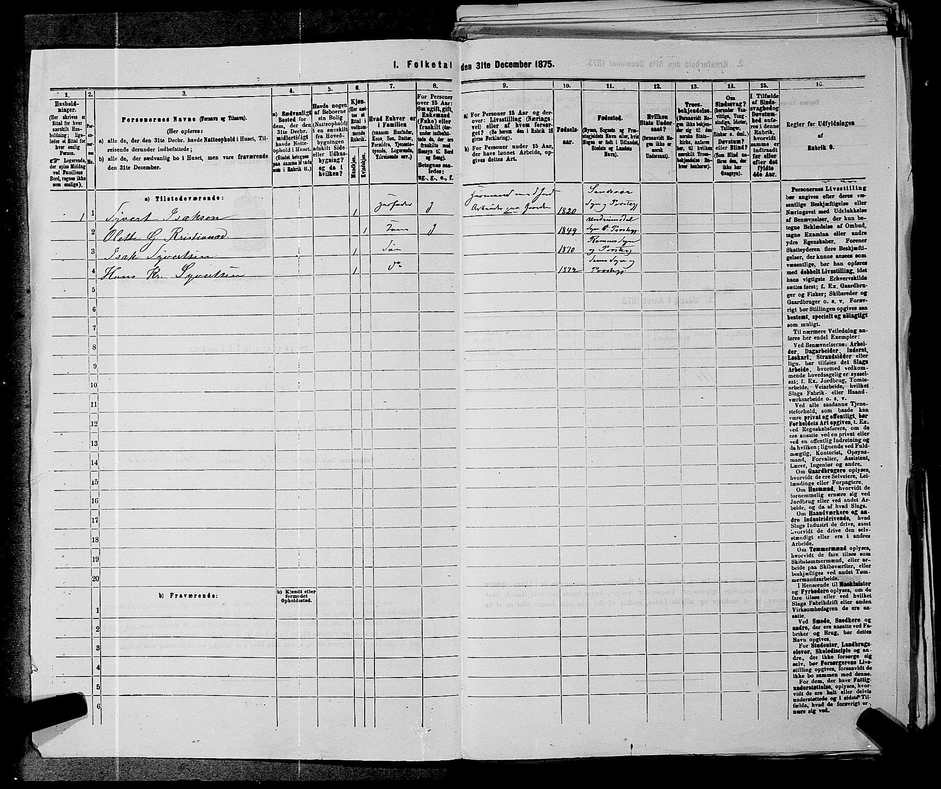 SAKO, 1875 census for 0720P Stokke, 1875, p. 1509