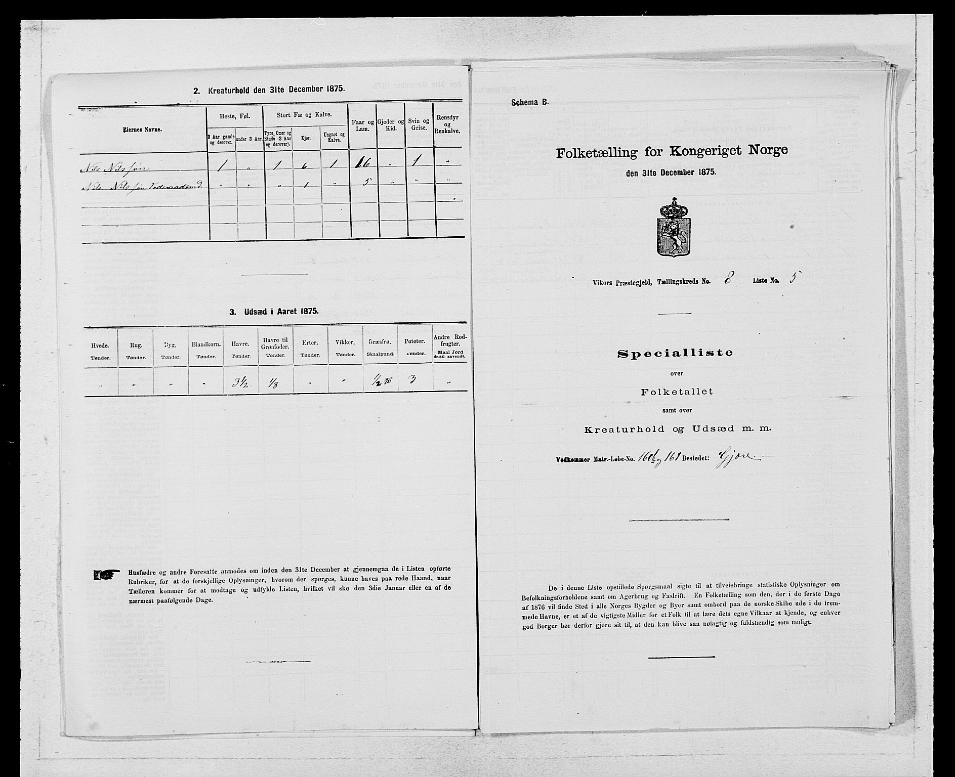 SAB, 1875 census for 1238P Vikør, 1875, p. 986