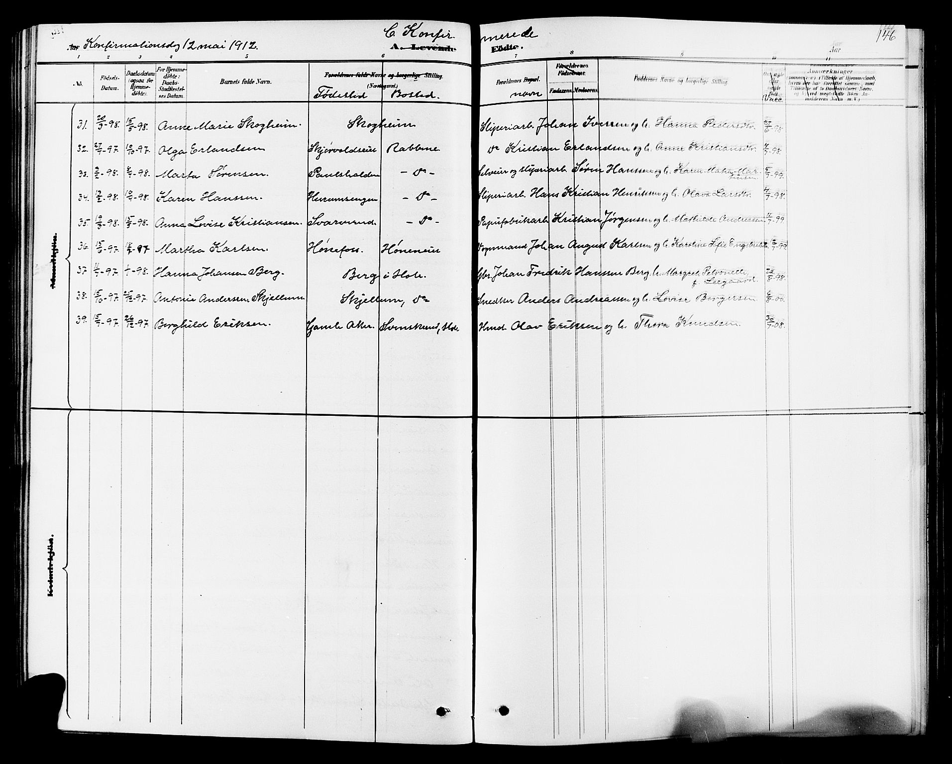 Norderhov kirkebøker, AV/SAKO-A-237/G/Ga/L0008: Parish register (copy) no. I 8, 1887-1912, p. 146