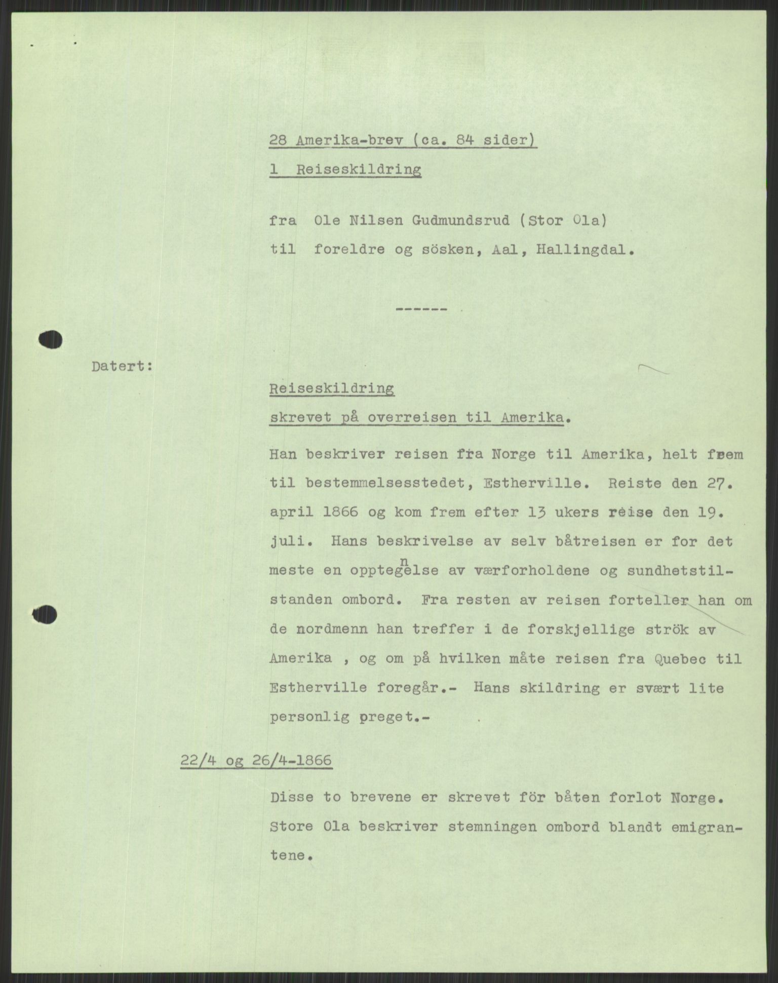 Samlinger til kildeutgivelse, Amerikabrevene, AV/RA-EA-4057/F/L0037: Arne Odd Johnsens amerikabrevsamling I, 1855-1900, p. 333