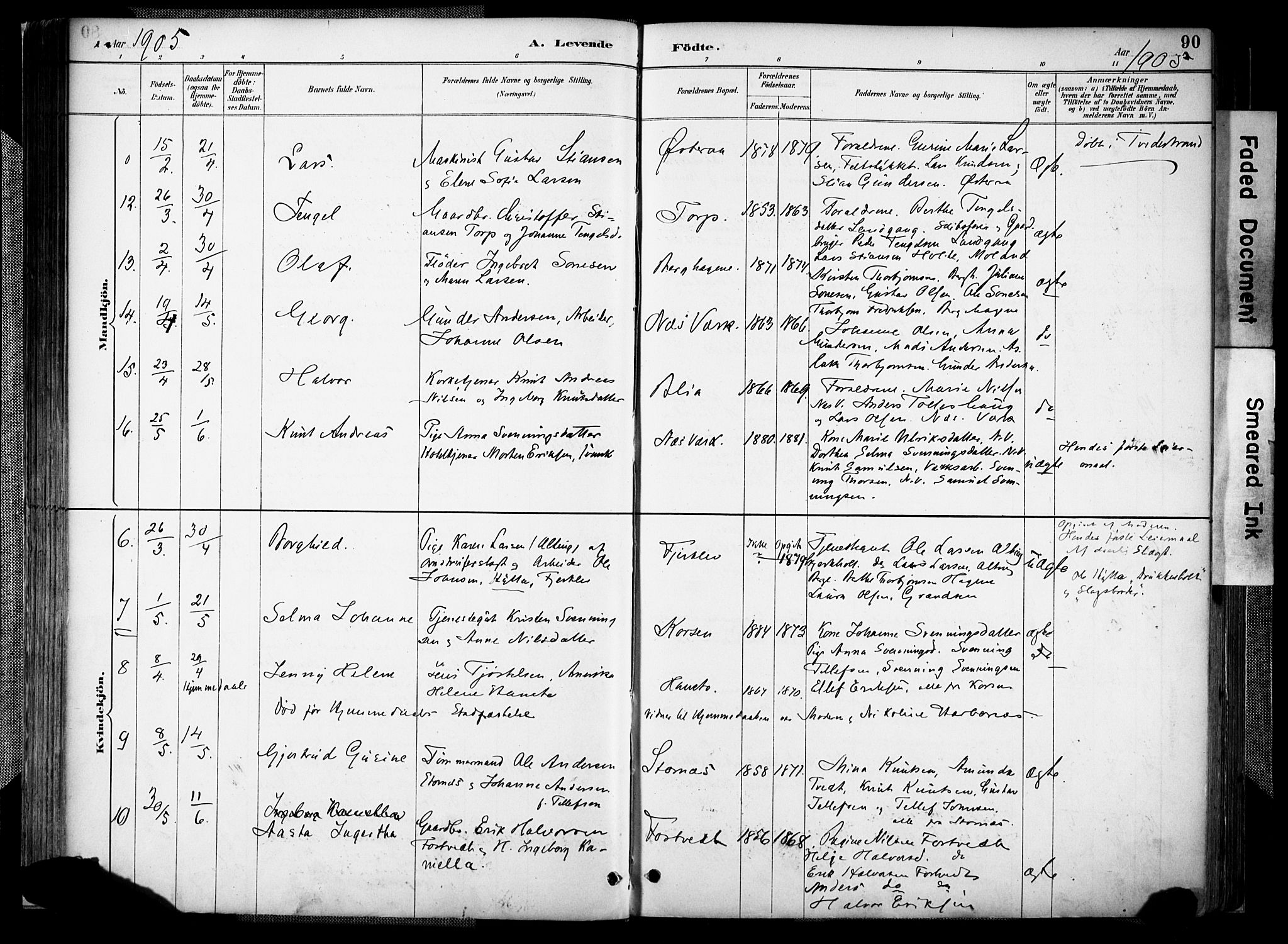 Holt sokneprestkontor, AV/SAK-1111-0021/F/Fa/L0012: Parish register (official) no. A 12, 1885-1907, p. 90