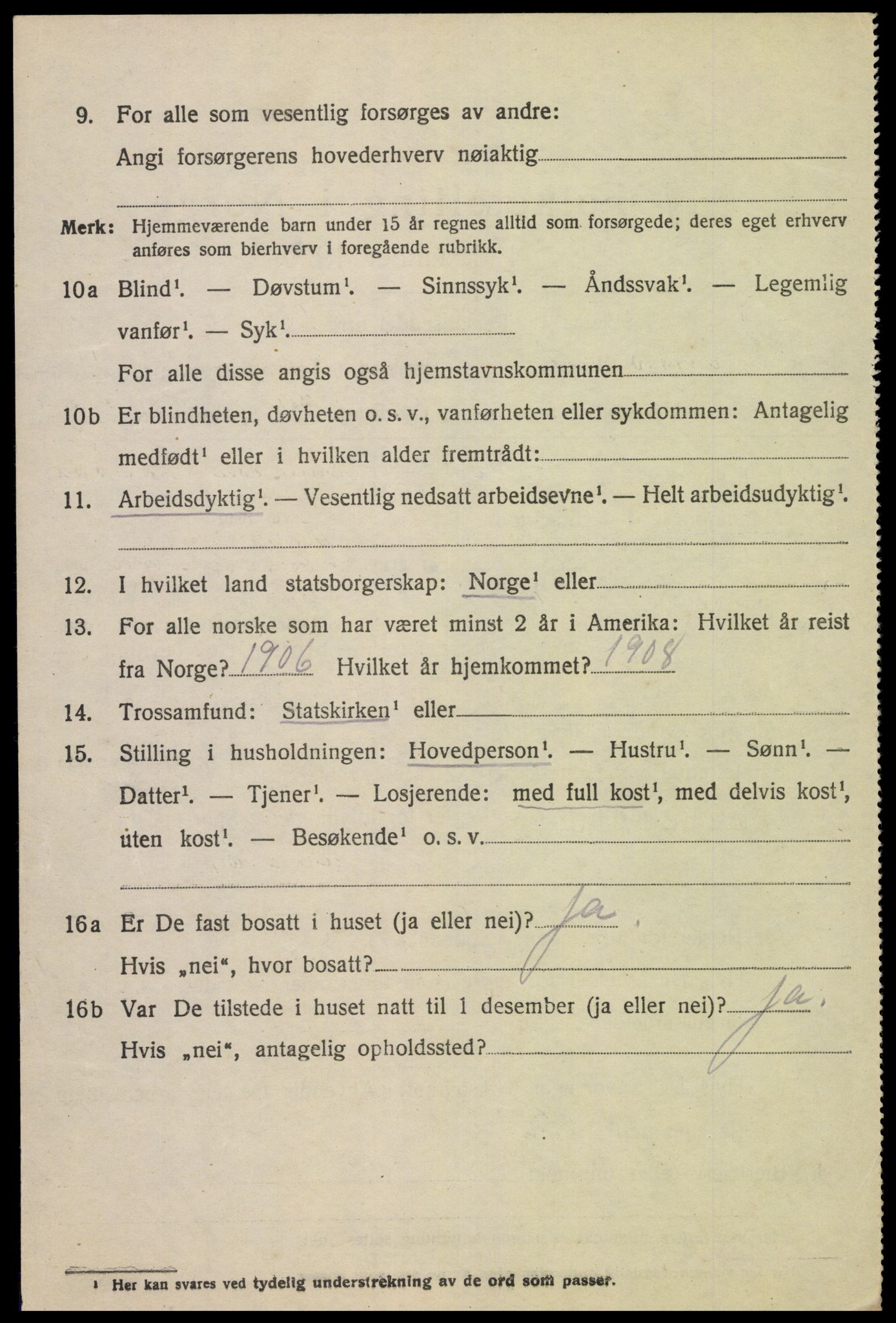 SAK, 1920 census for Kvinesdal, 1920, p. 1352