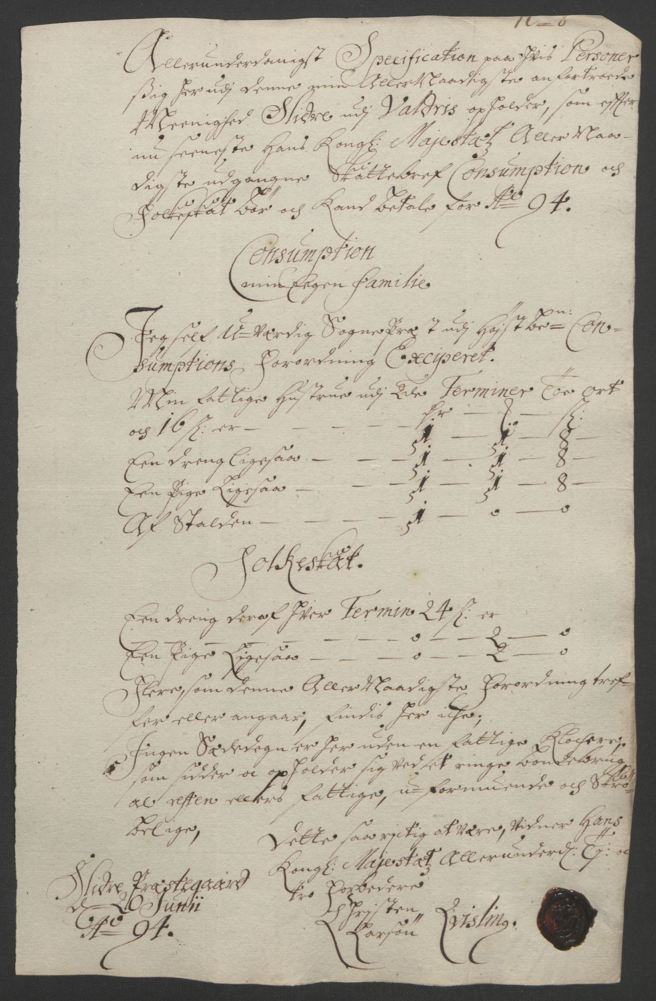 Rentekammeret inntil 1814, Reviderte regnskaper, Fogderegnskap, AV/RA-EA-4092/R18/L1292: Fogderegnskap Hadeland, Toten og Valdres, 1693-1694, p. 394