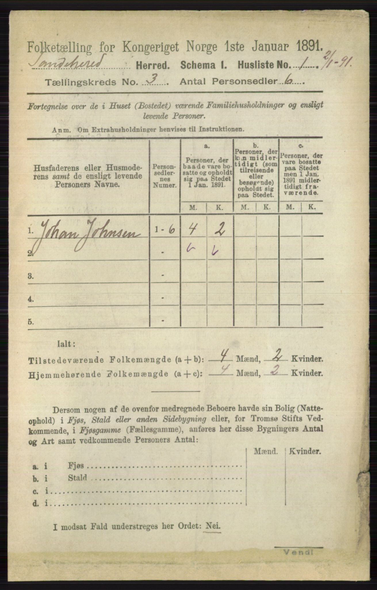 RA, 1891 census for 0724 Sandeherred, 1891, p. 1925