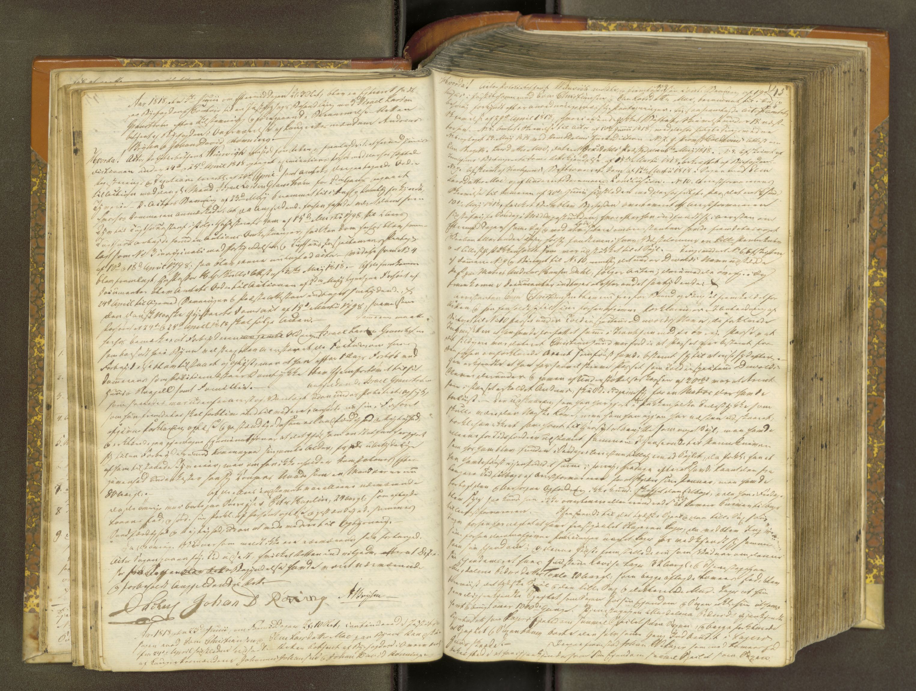 Kristiansund byfogd, AV/SAT-A-4587/A/01/L0008: Justisprotokoll. Aut. 31.12.1817, 1817-1829, p. 44b-45a