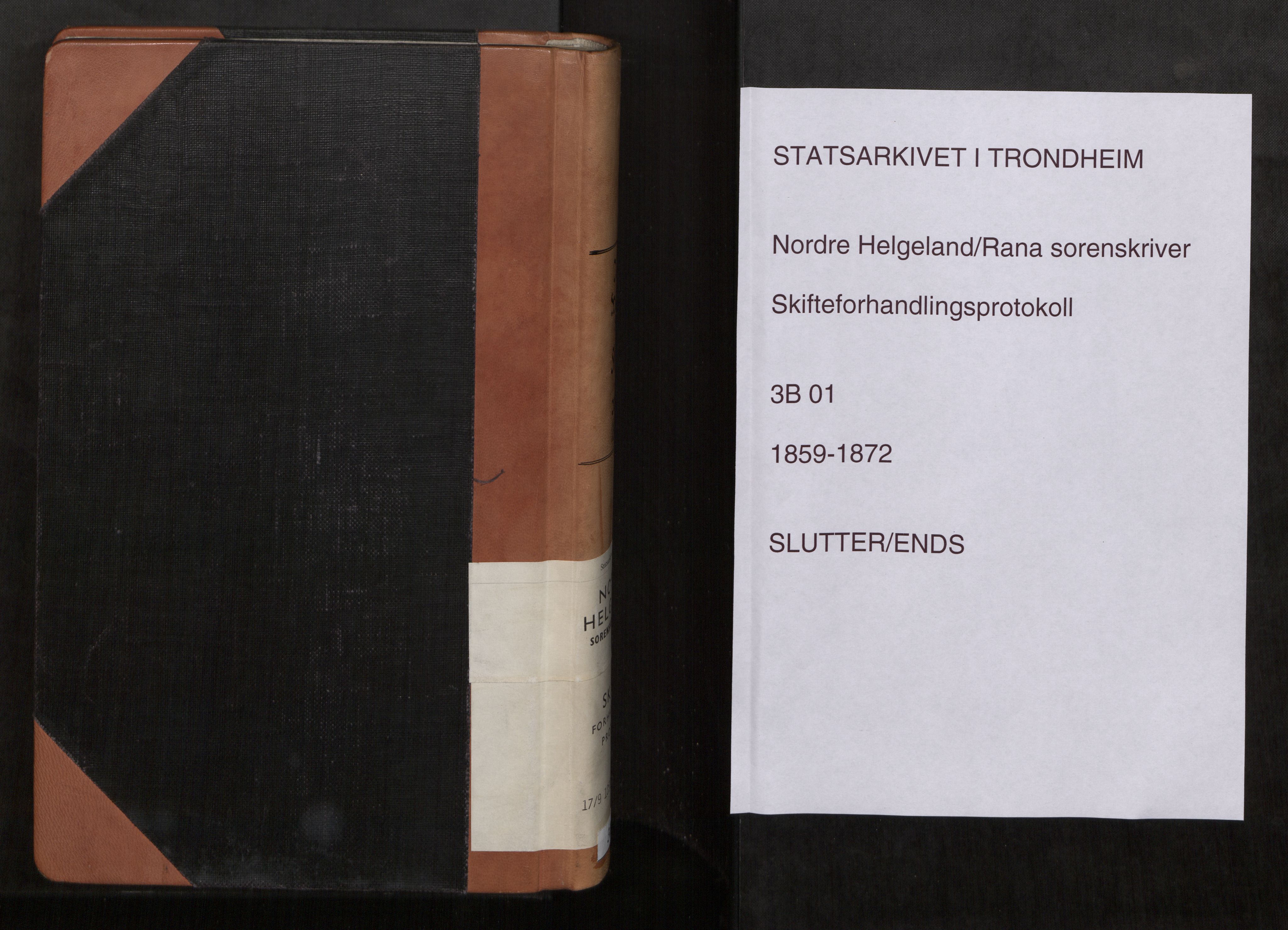 Rana sorenskriveri , AV/SAT-A-1108/1/3/3B/L0001: Skiftebehandlingsprotokoll, 1859-1872