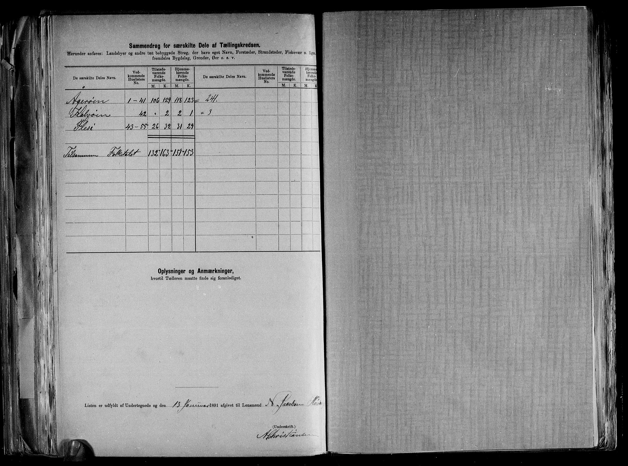 RA, 1891 census for 0927 Høvåg, 1891, p. 17