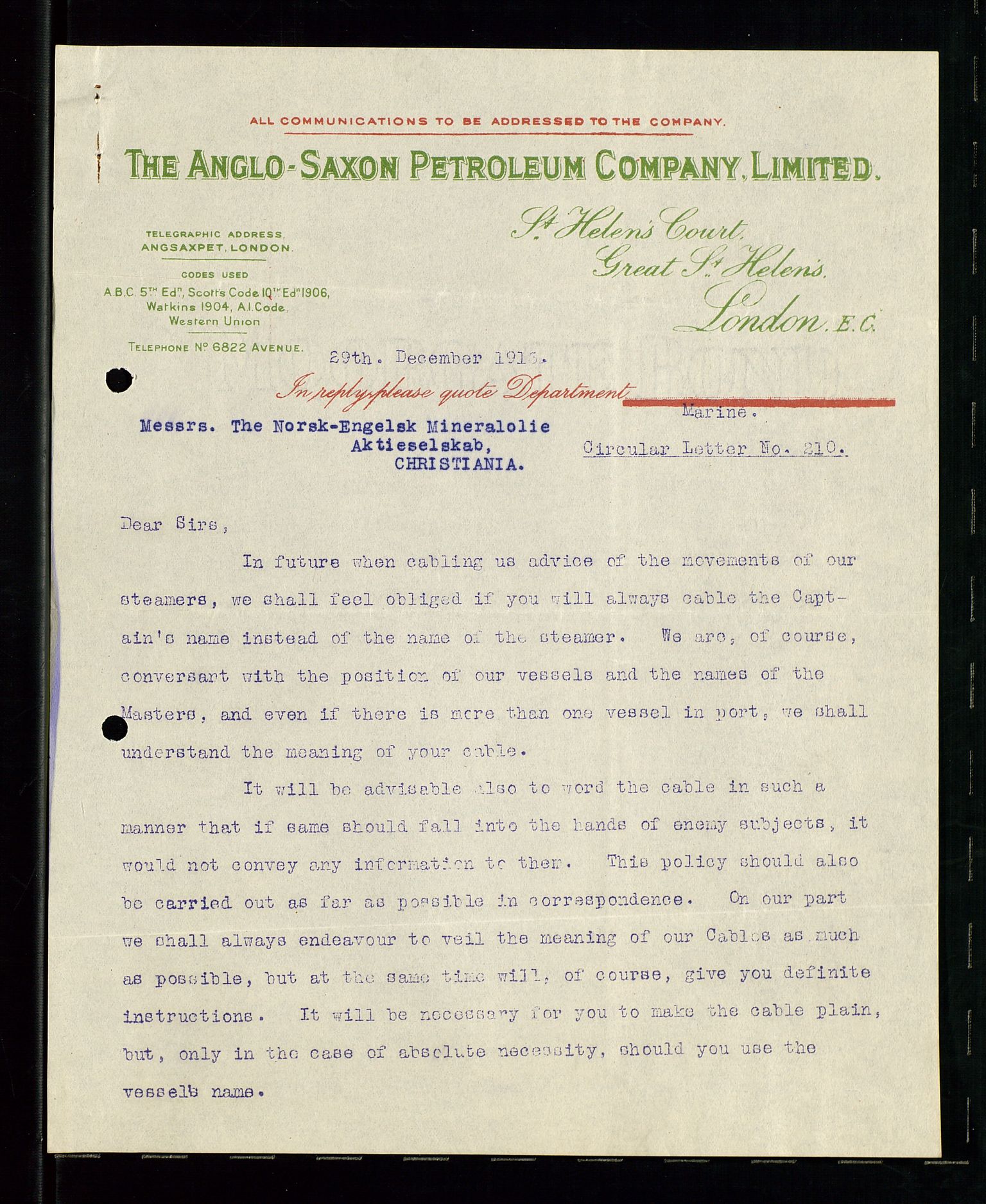 Pa 1521 - A/S Norske Shell, SAST/A-101915/E/Ea/Eaa/L0001: Sjefskorrespondanse, 1917, p. 30