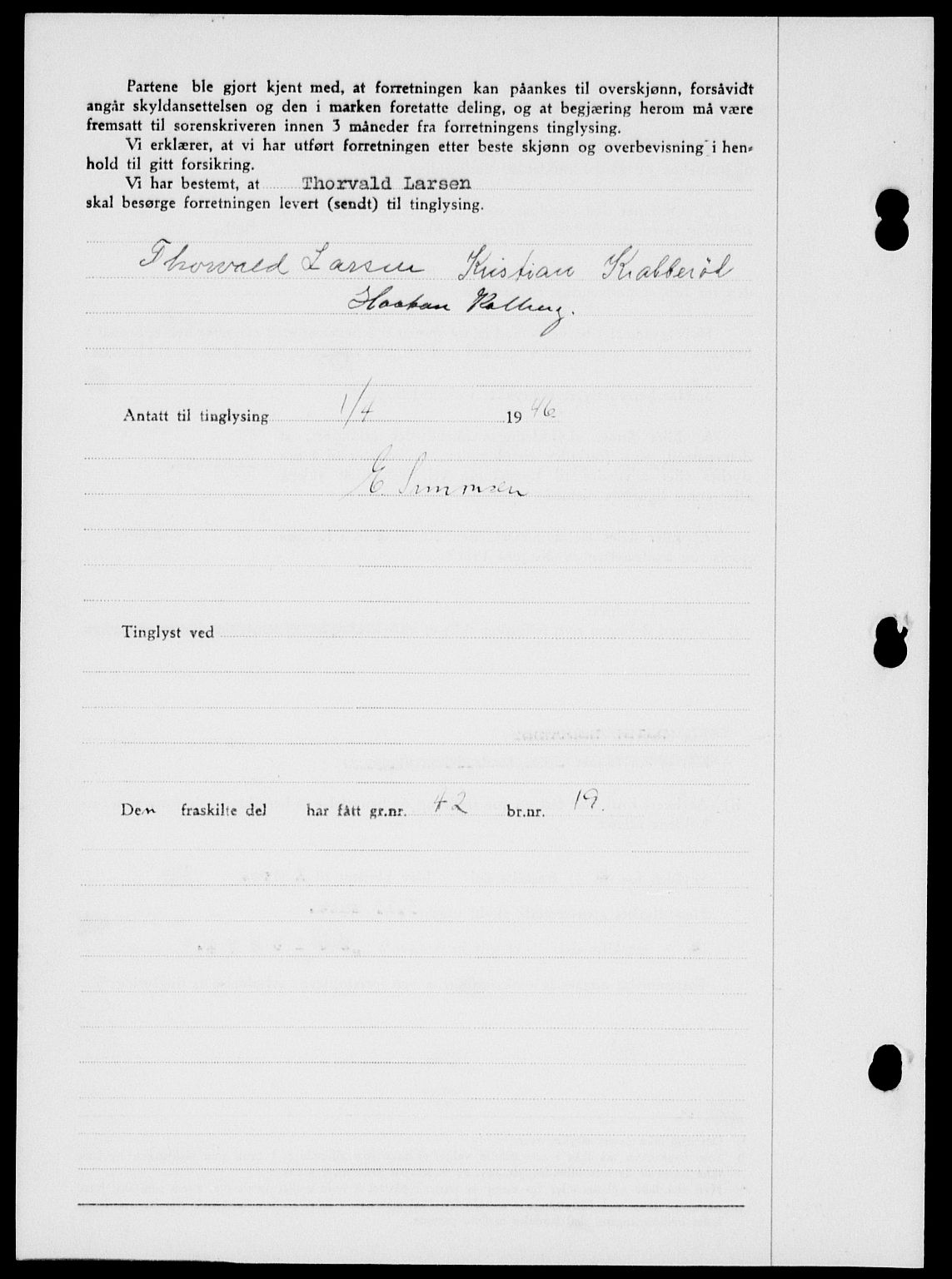 Onsøy sorenskriveri, SAO/A-10474/G/Ga/Gab/L0015: Mortgage book no. II A-15, 1945-1946, Diary no: : 621/1946