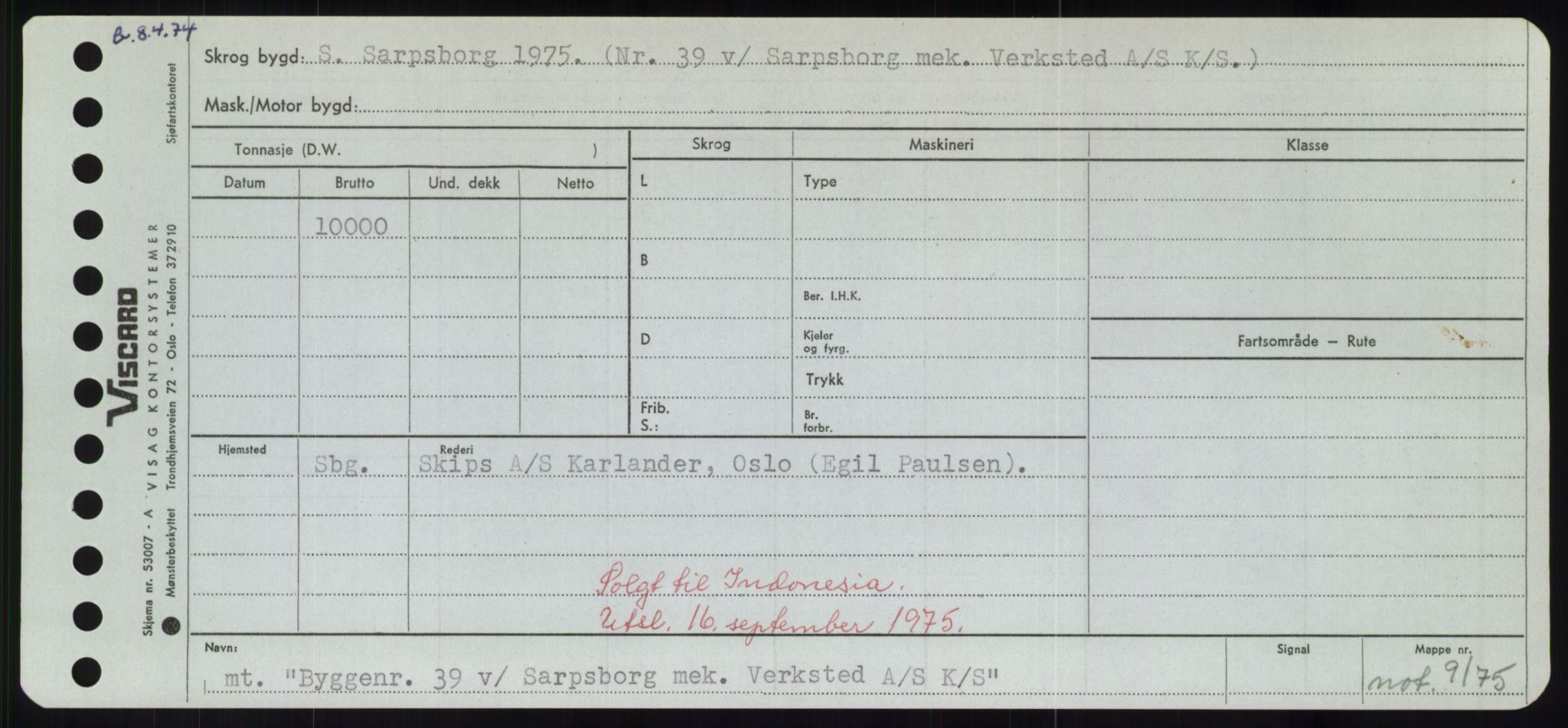 Sjøfartsdirektoratet med forløpere, Skipsmålingen, AV/RA-S-1627/H/Hd/L0006: Fartøy, Byg-Båt, p. 575