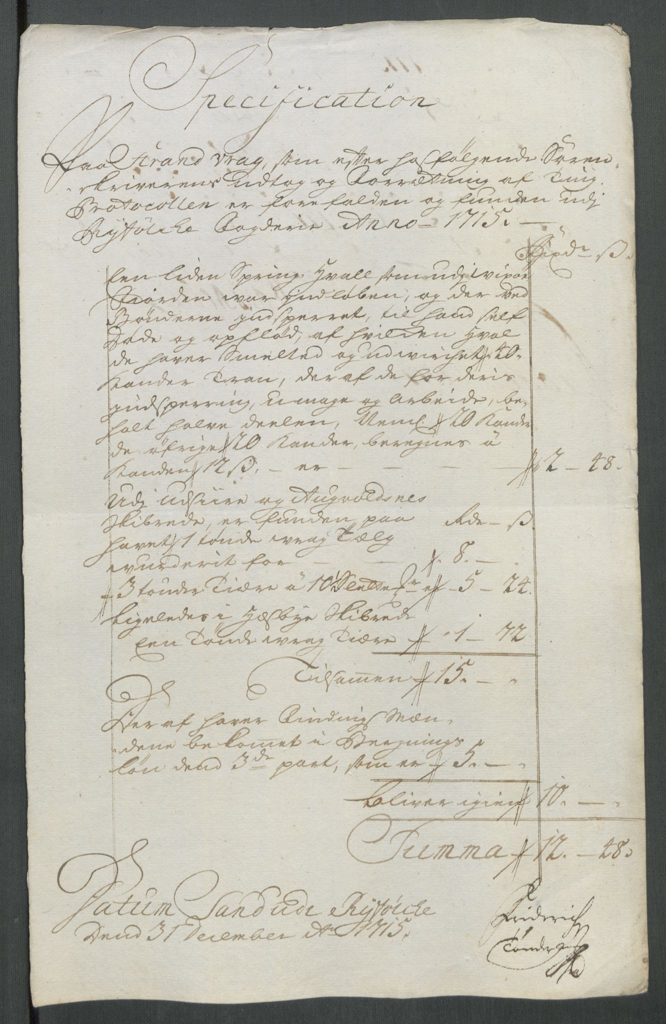 Rentekammeret inntil 1814, Reviderte regnskaper, Fogderegnskap, AV/RA-EA-4092/R47/L2868: Fogderegnskap Ryfylke, 1715, p. 289