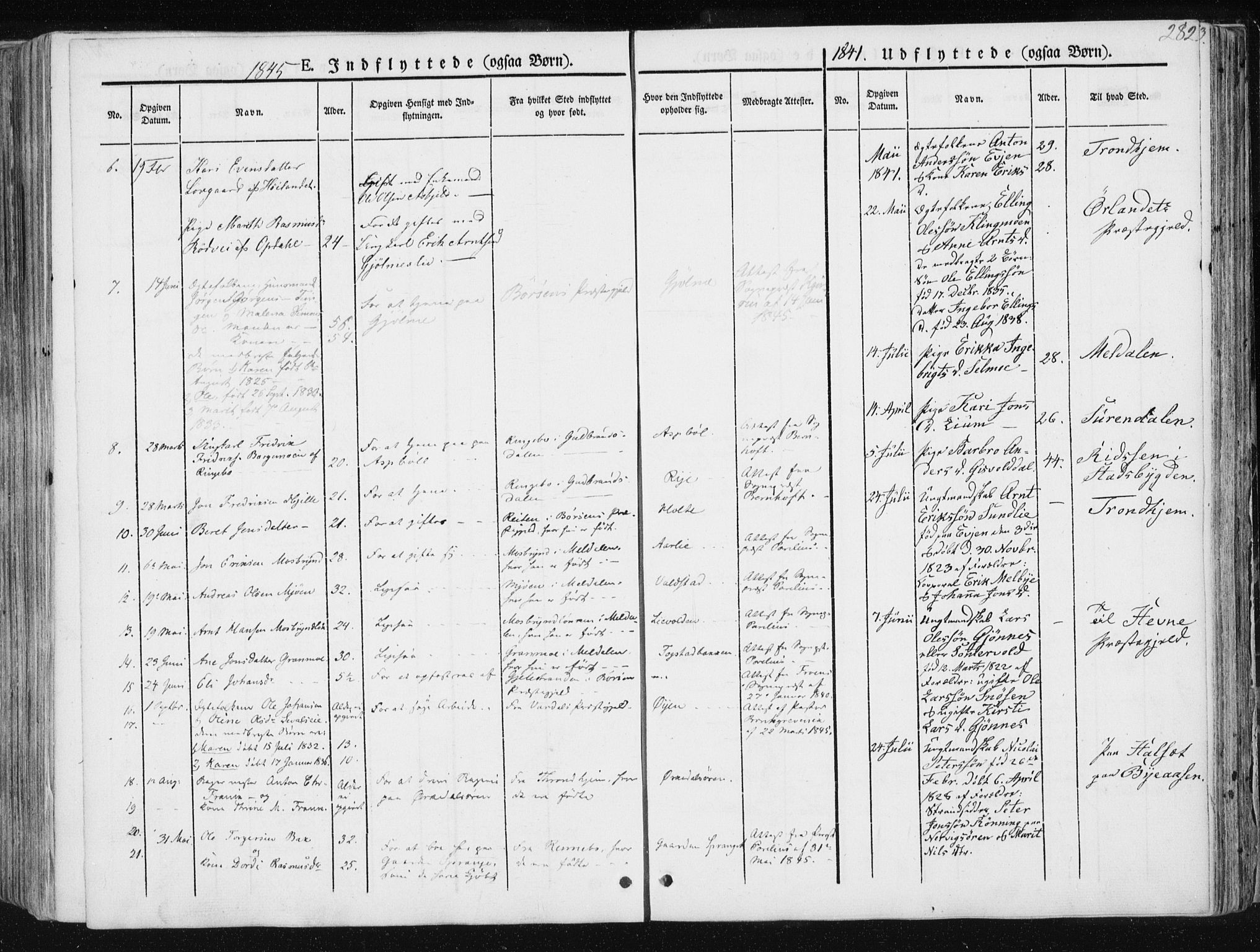 Ministerialprotokoller, klokkerbøker og fødselsregistre - Sør-Trøndelag, SAT/A-1456/668/L0805: Parish register (official) no. 668A05, 1840-1853, p. 282