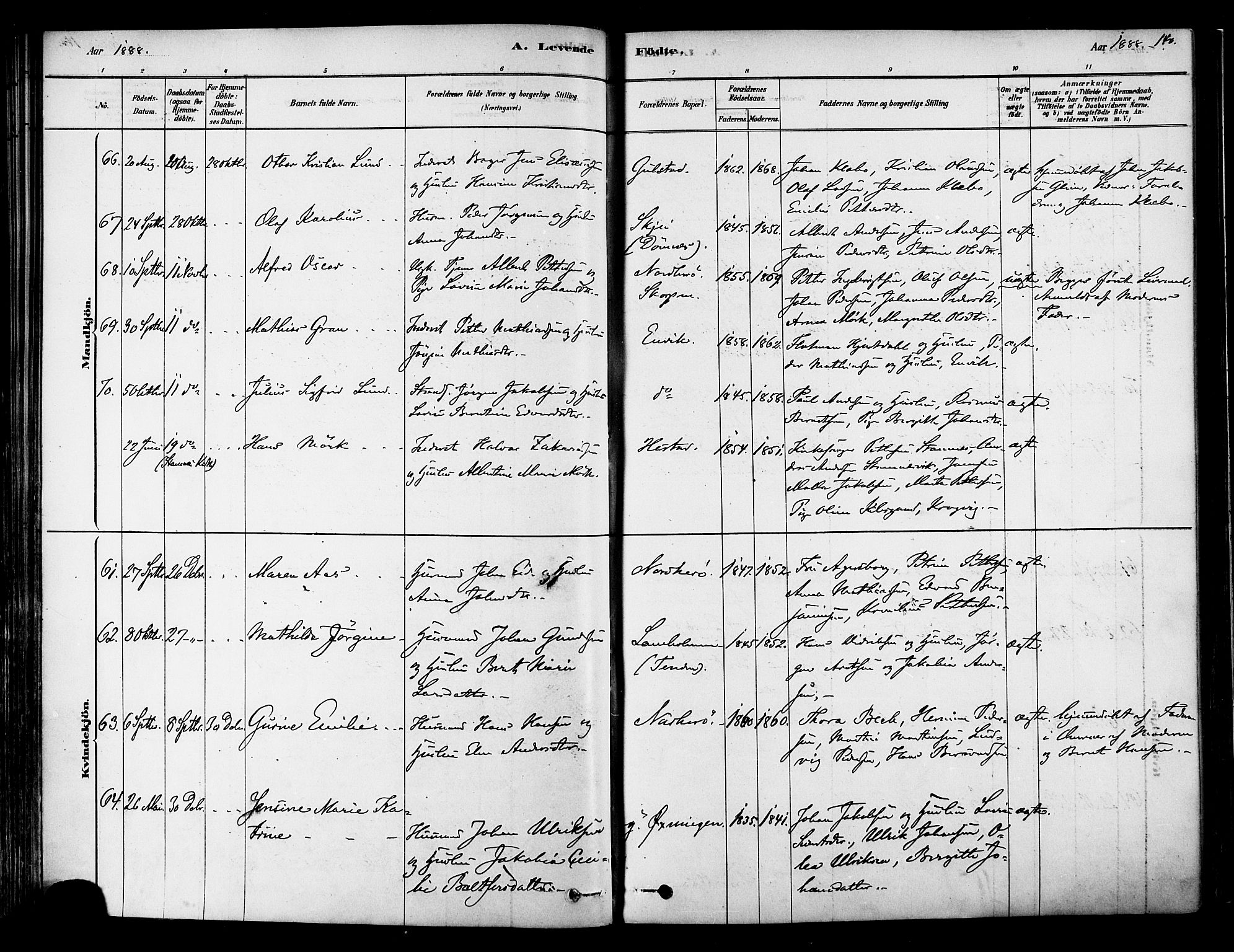 Ministerialprotokoller, klokkerbøker og fødselsregistre - Nordland, SAT/A-1459/834/L0507: Parish register (official) no. 834A05, 1878-1892, p. 140