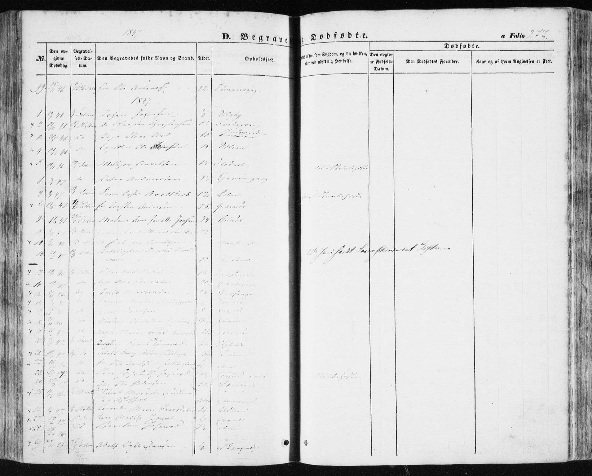 Ministerialprotokoller, klokkerbøker og fødselsregistre - Sør-Trøndelag, SAT/A-1456/634/L0529: Parish register (official) no. 634A05, 1843-1851, p. 277