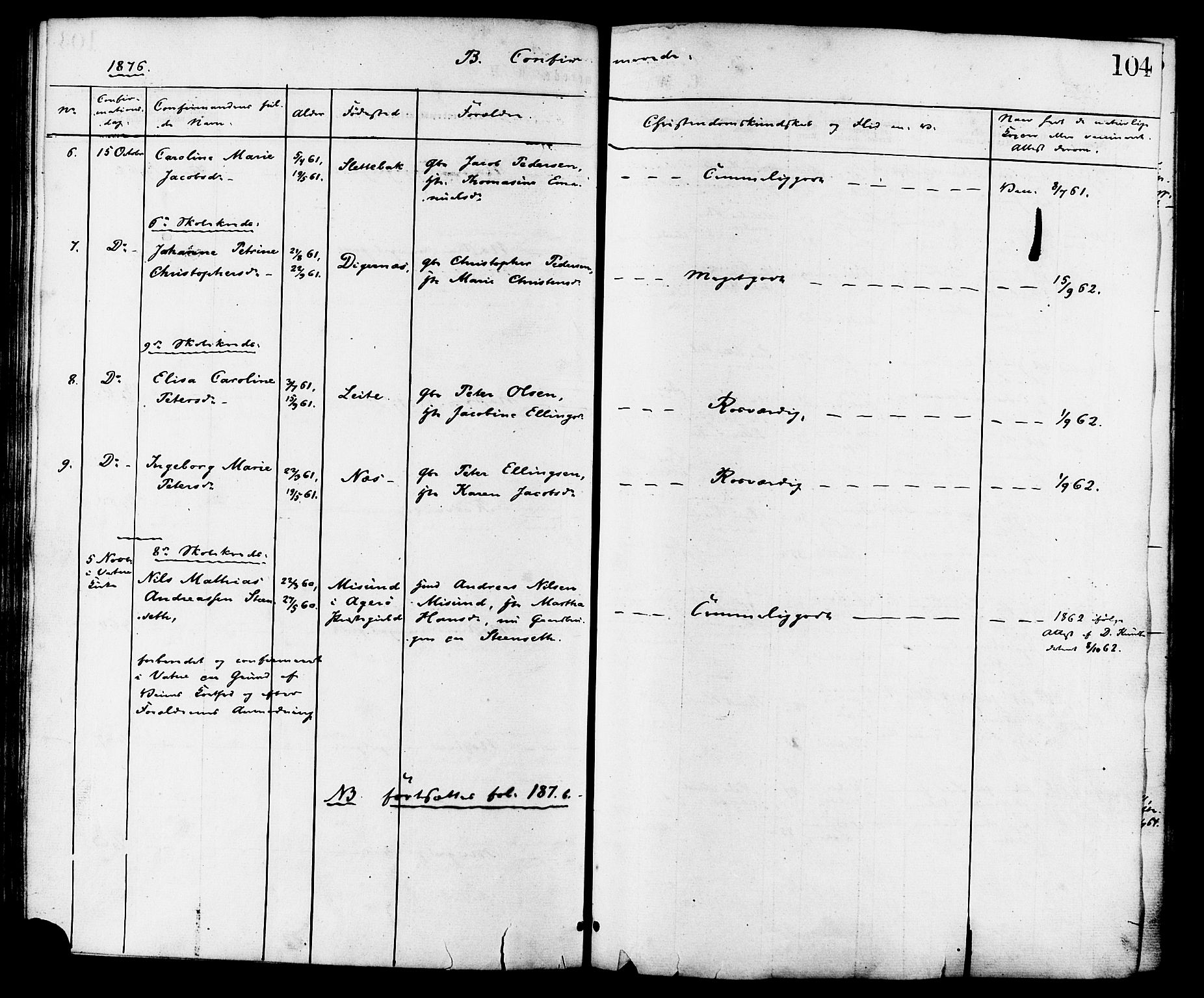 Ministerialprotokoller, klokkerbøker og fødselsregistre - Møre og Romsdal, AV/SAT-A-1454/524/L0355: Parish register (official) no. 524A07, 1864-1879, p. 104