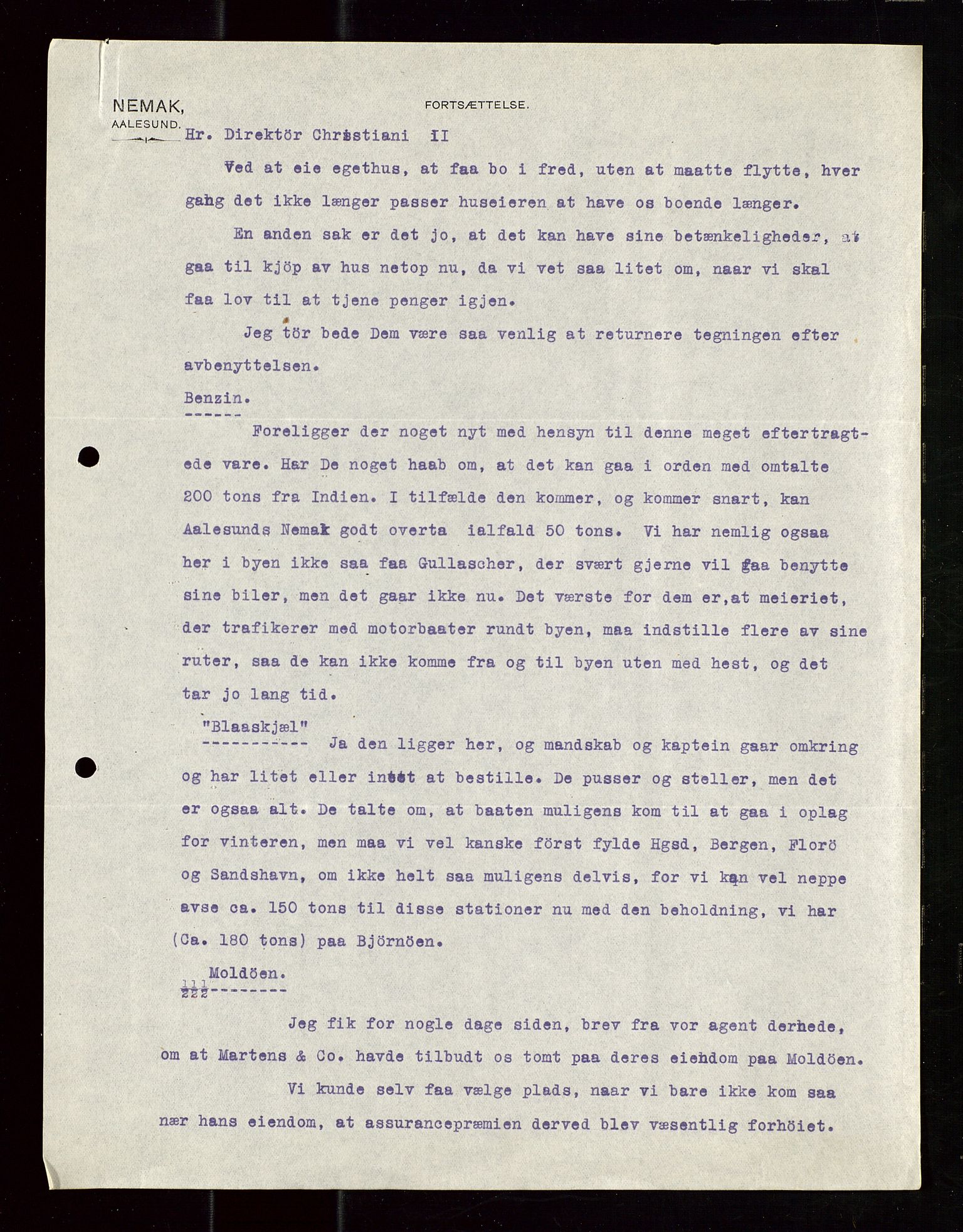 Pa 1521 - A/S Norske Shell, AV/SAST-A-101915/E/Ea/Eaa/L0019: Sjefskorrespondanse, 1917, p. 262