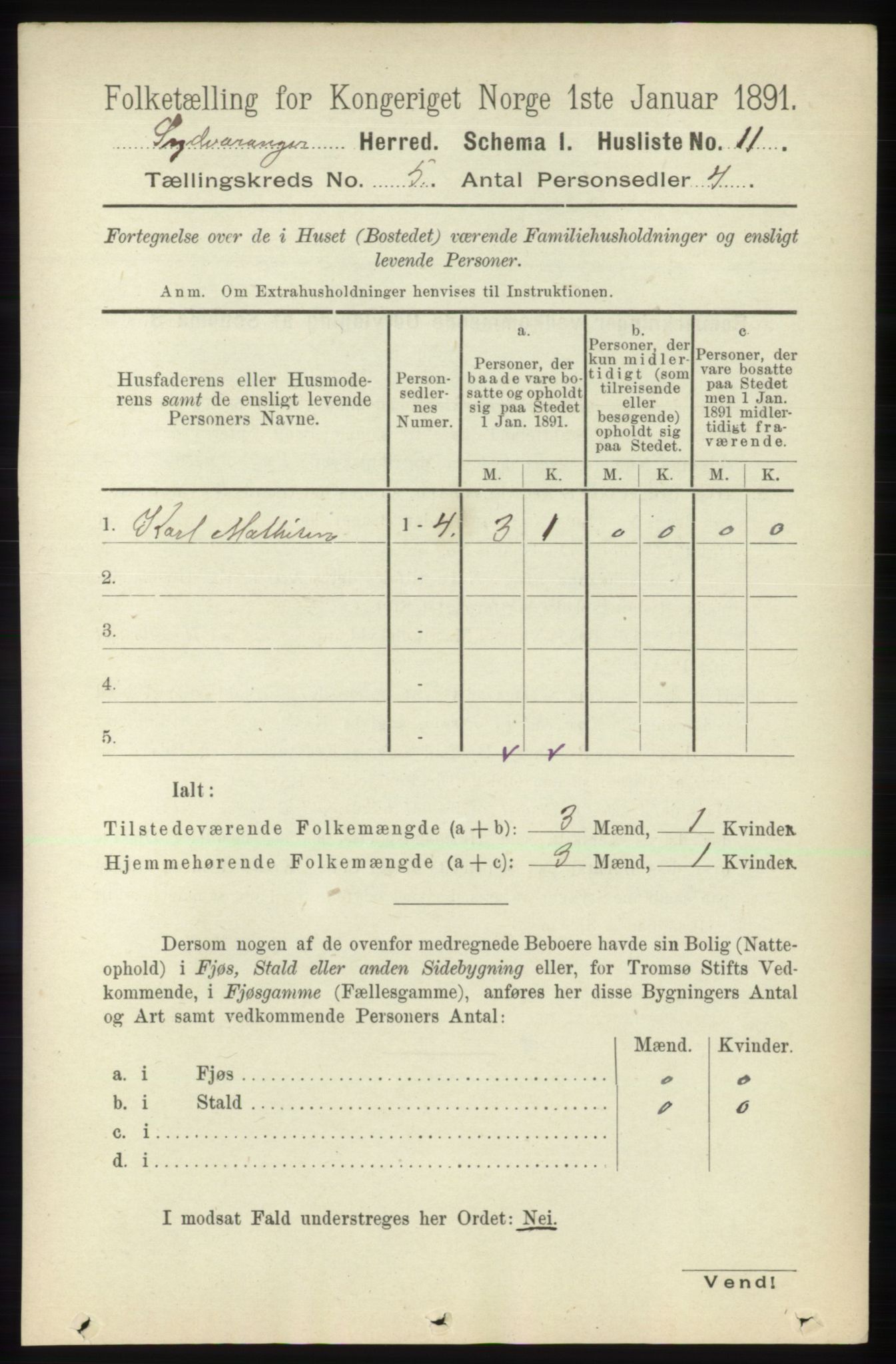 RA, 1891 census for 2030 Sør-Varanger, 1891, p. 1530