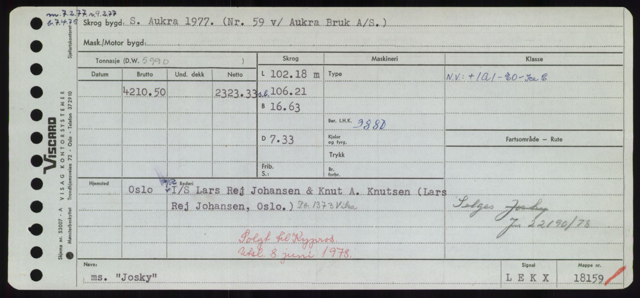 Sjøfartsdirektoratet med forløpere, Skipsmålingen, RA/S-1627/H/Hd/L0019: Fartøy, J, p. 579