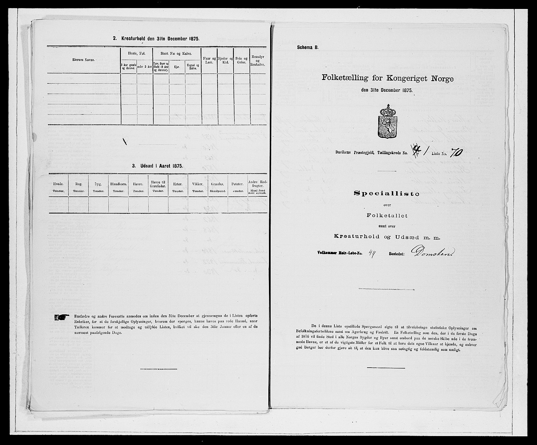 SAB, 1875 Census for 1442P Davik, 1875, p. 163