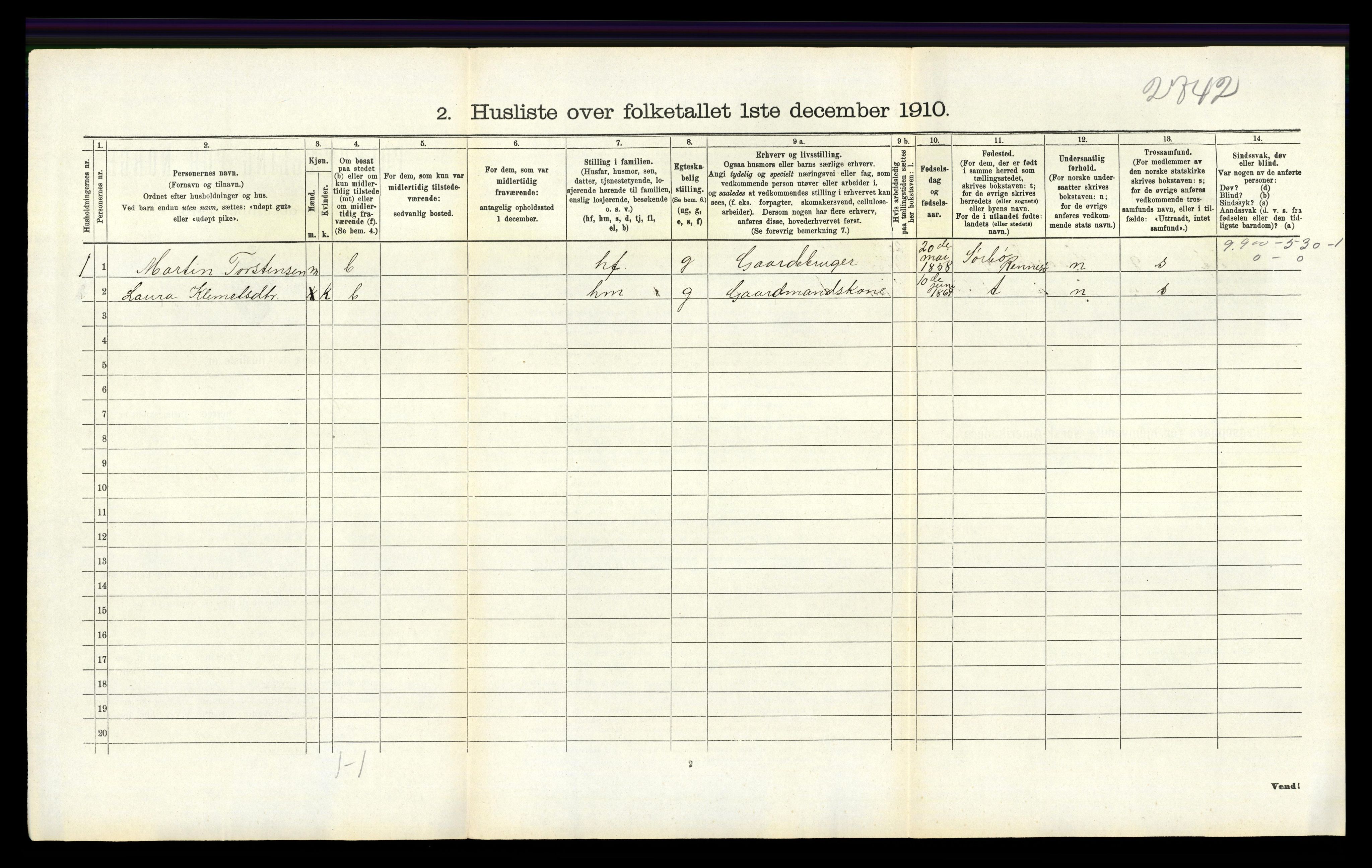 RA, 1910 census for Mosterøy, 1910, p. 228