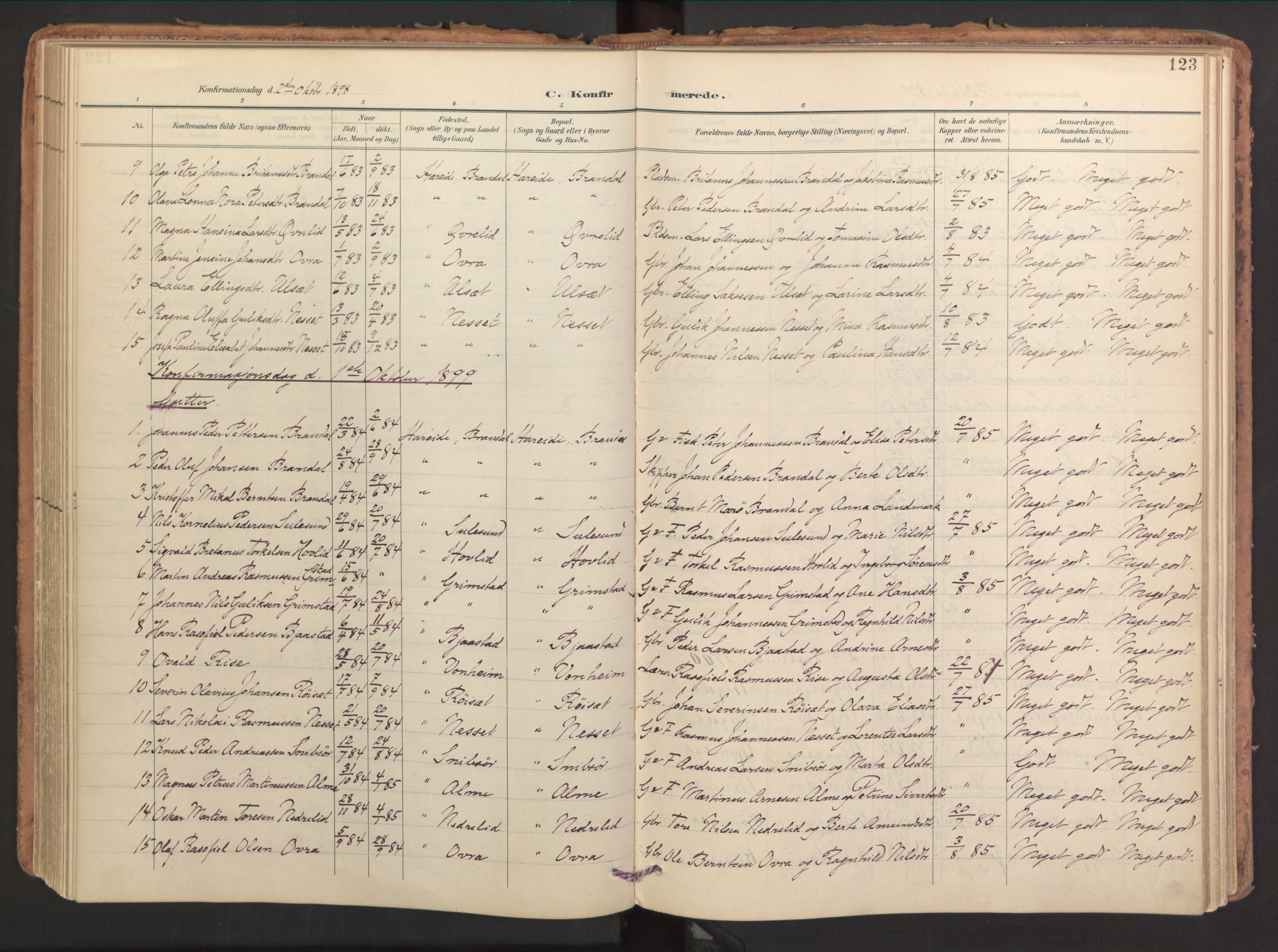 Ministerialprotokoller, klokkerbøker og fødselsregistre - Møre og Romsdal, SAT/A-1454/510/L0123: Parish register (official) no. 510A03, 1898-1922, p. 123