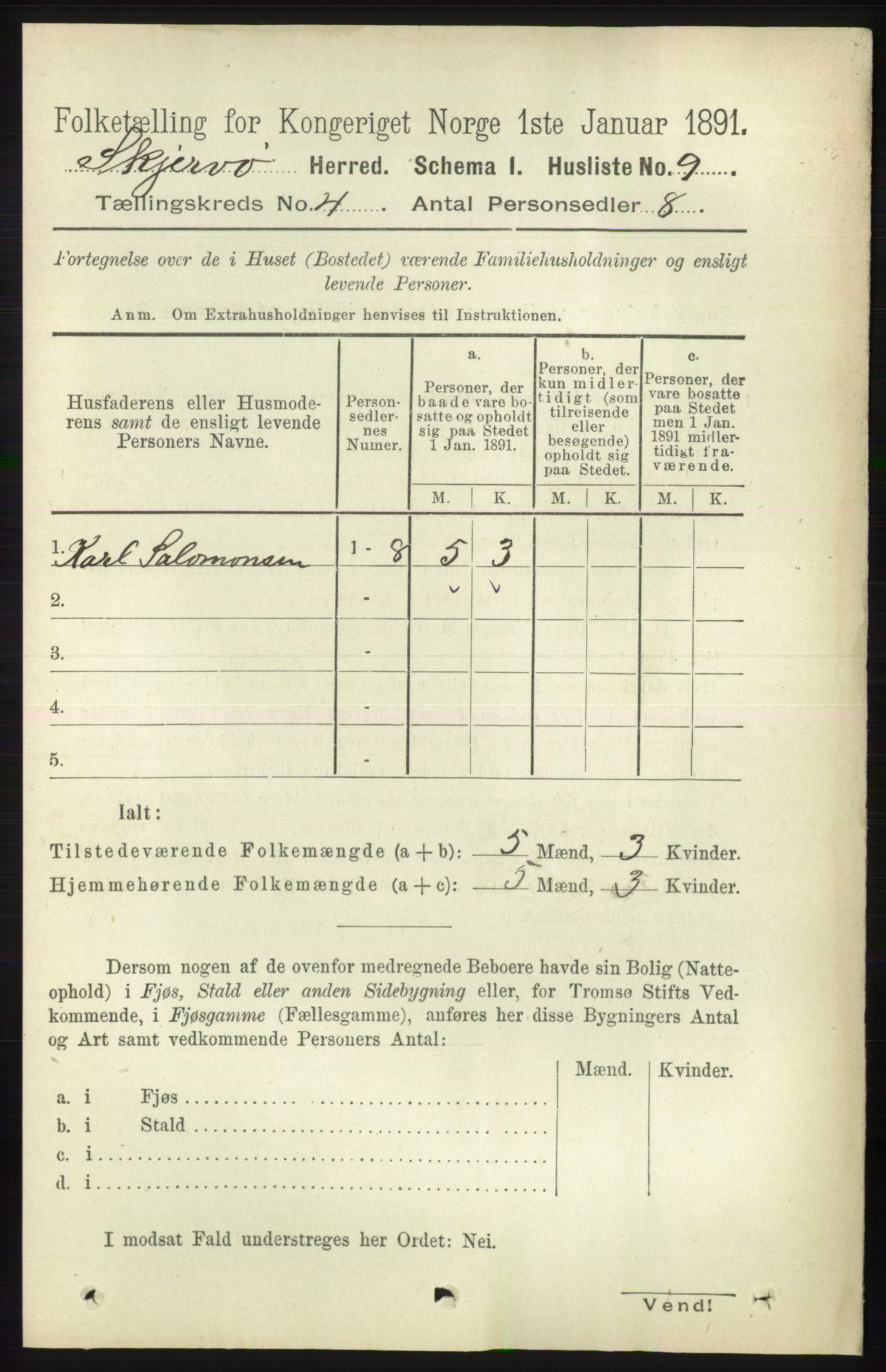 RA, 1891 census for 1941 Skjervøy, 1891, p. 2232