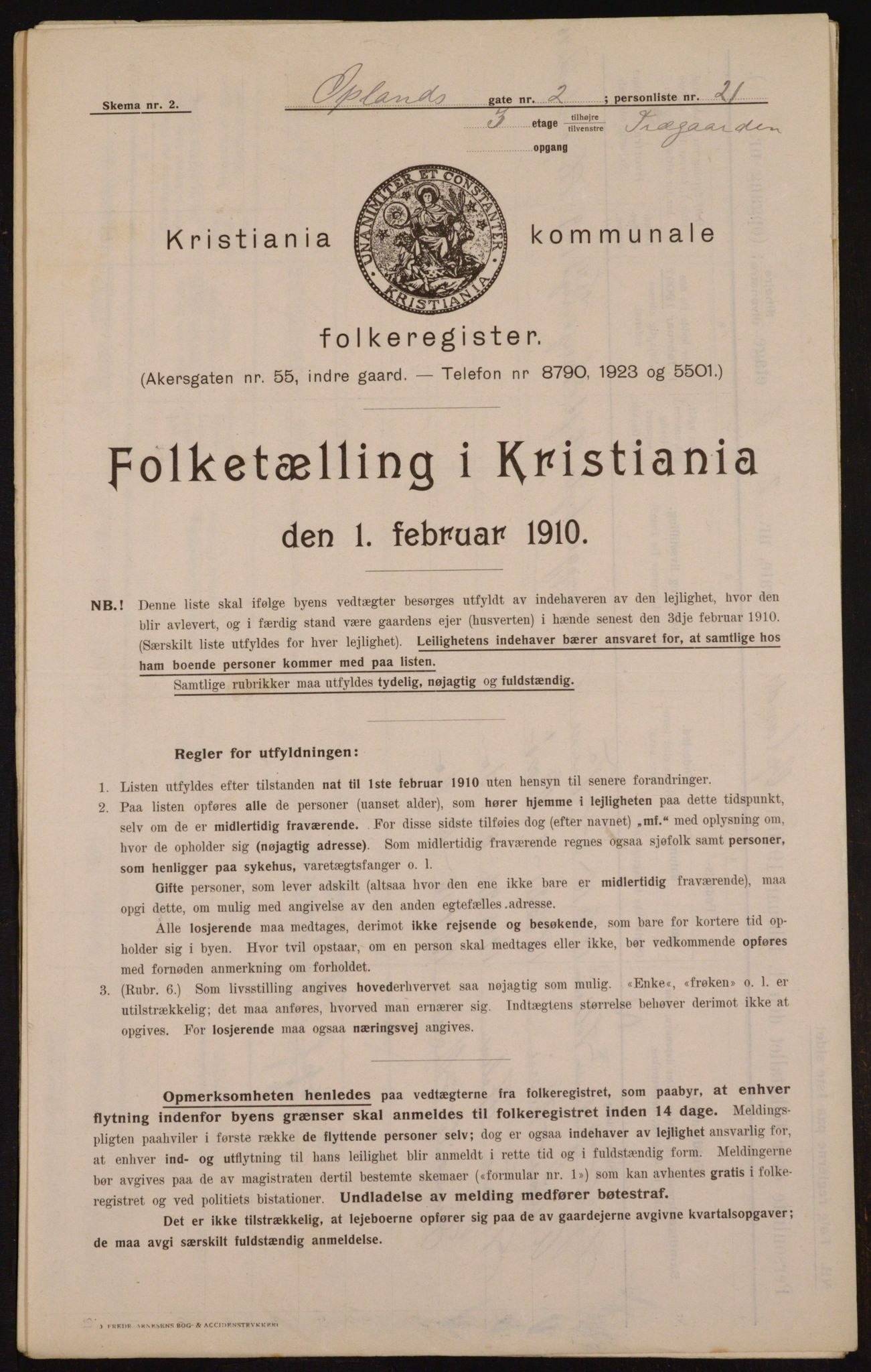 OBA, Municipal Census 1910 for Kristiania, 1910, p. 72983