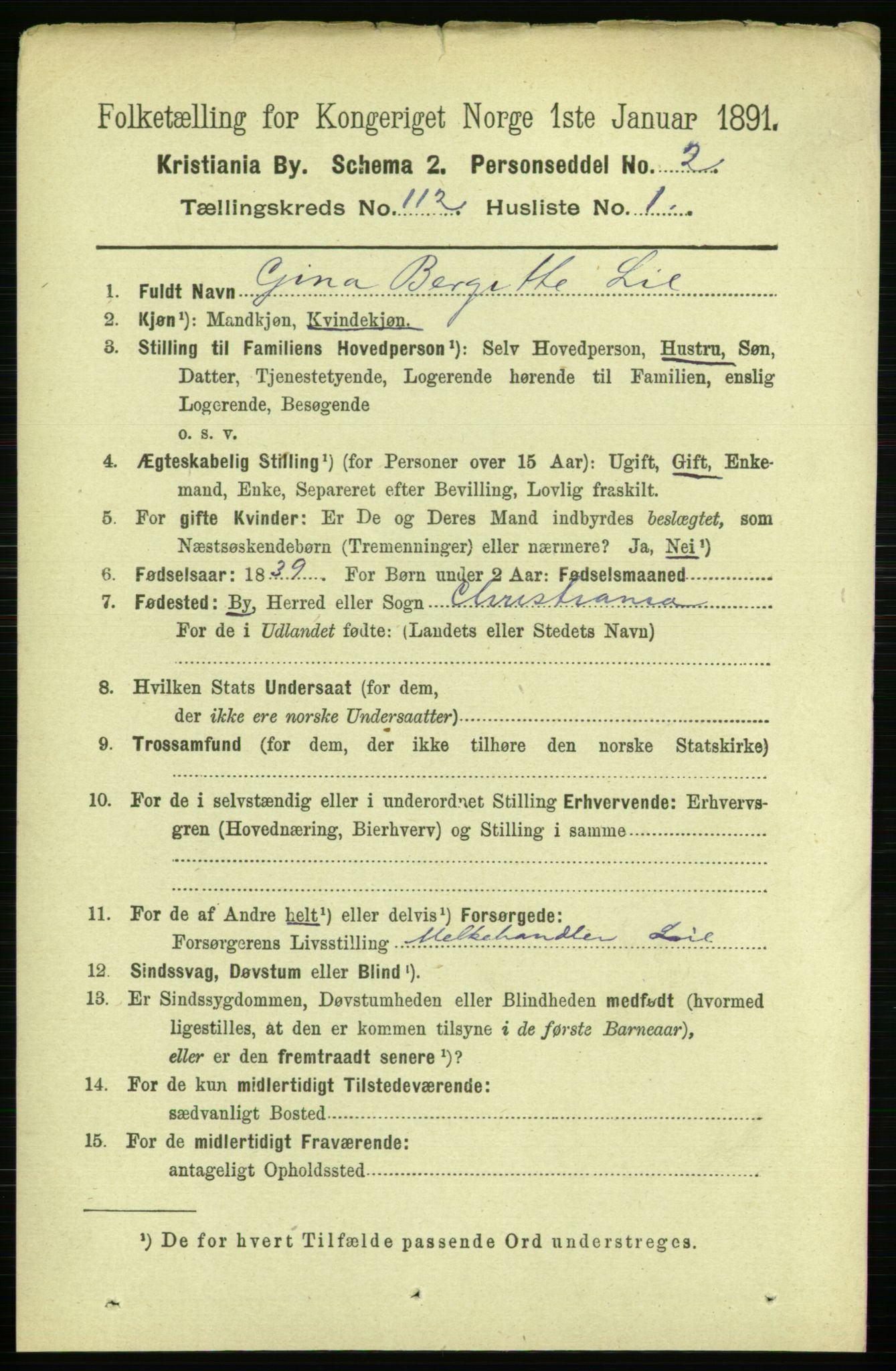 RA, 1891 census for 0301 Kristiania, 1891, p. 59022