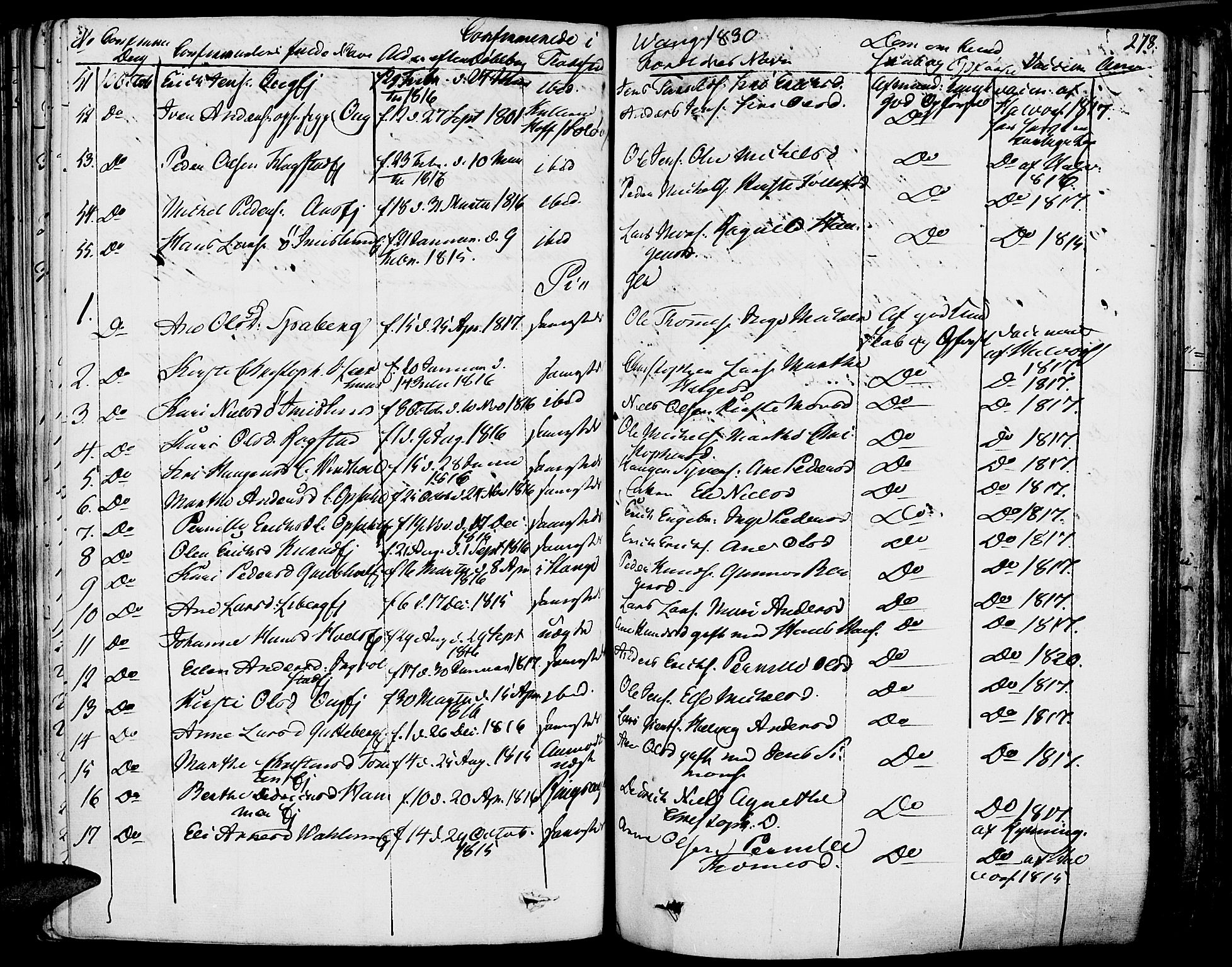 Vang prestekontor, Hedmark, AV/SAH-PREST-008/H/Ha/Haa/L0009: Parish register (official) no. 9, 1826-1841, p. 278