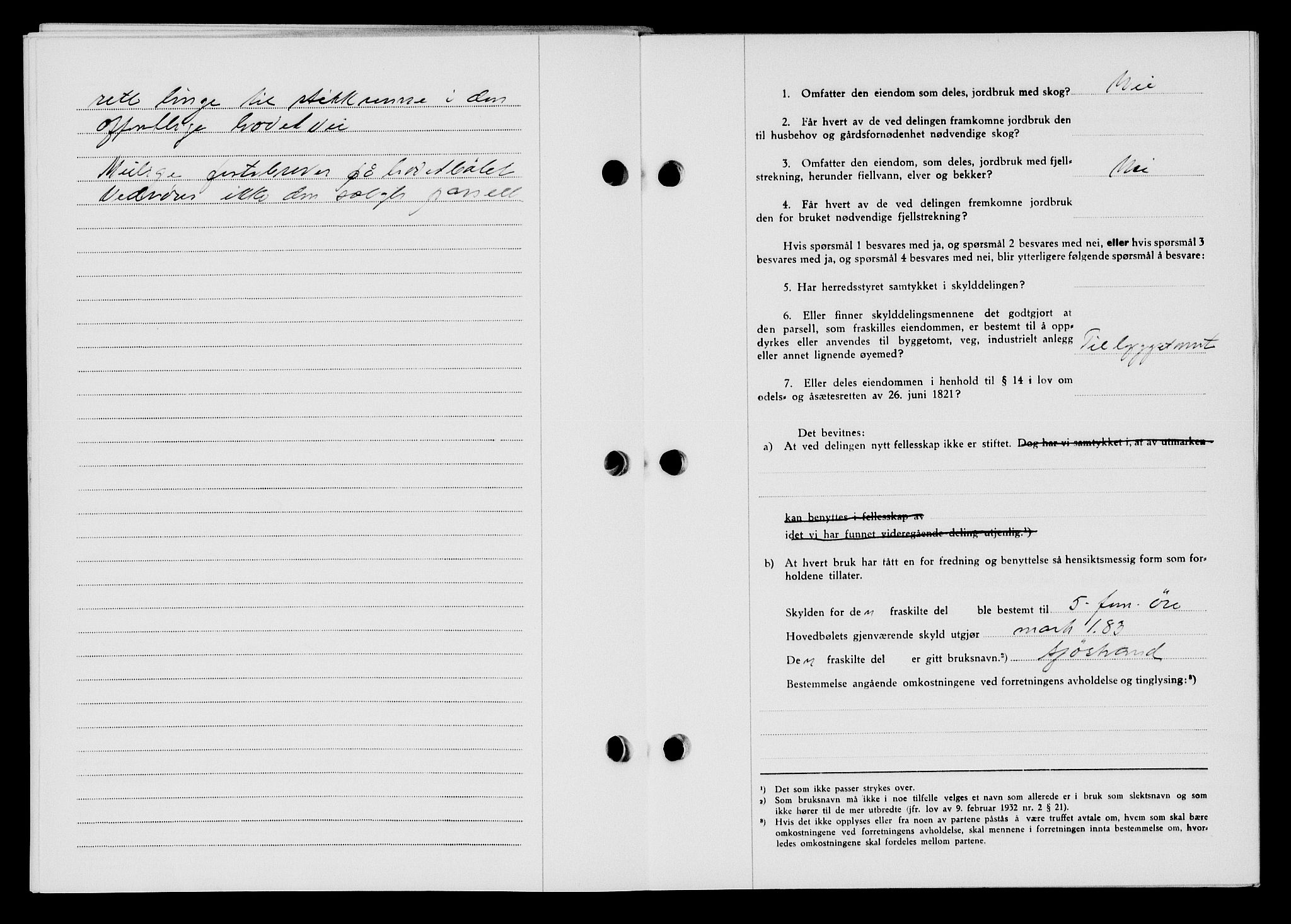 Flekkefjord sorenskriveri, SAK/1221-0001/G/Gb/Gba/L0062: Mortgage book no. A-10, 1947-1947, Diary no: : 421/1947