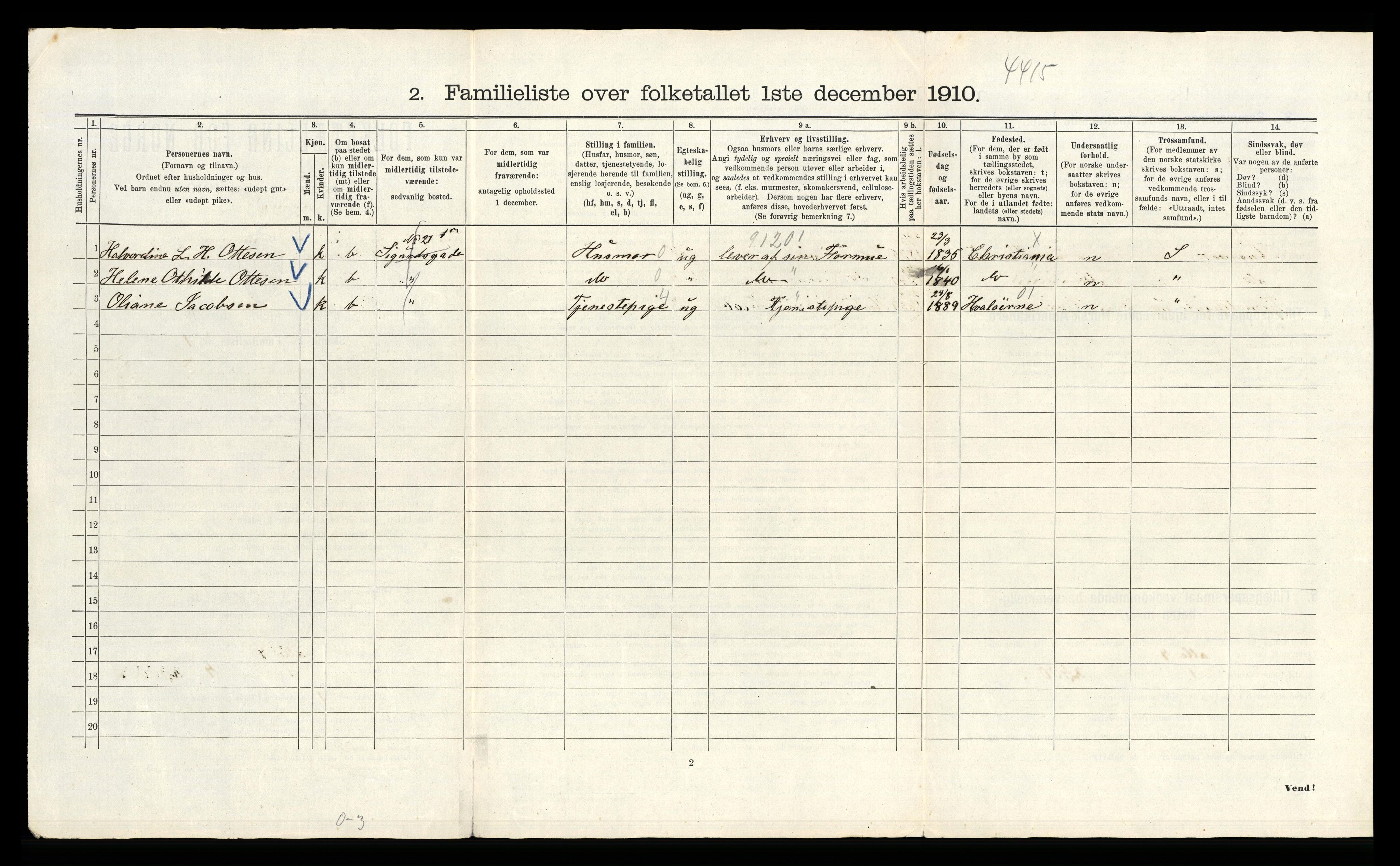 RA, 1910 census for Kristiania, 1910, p. 90860