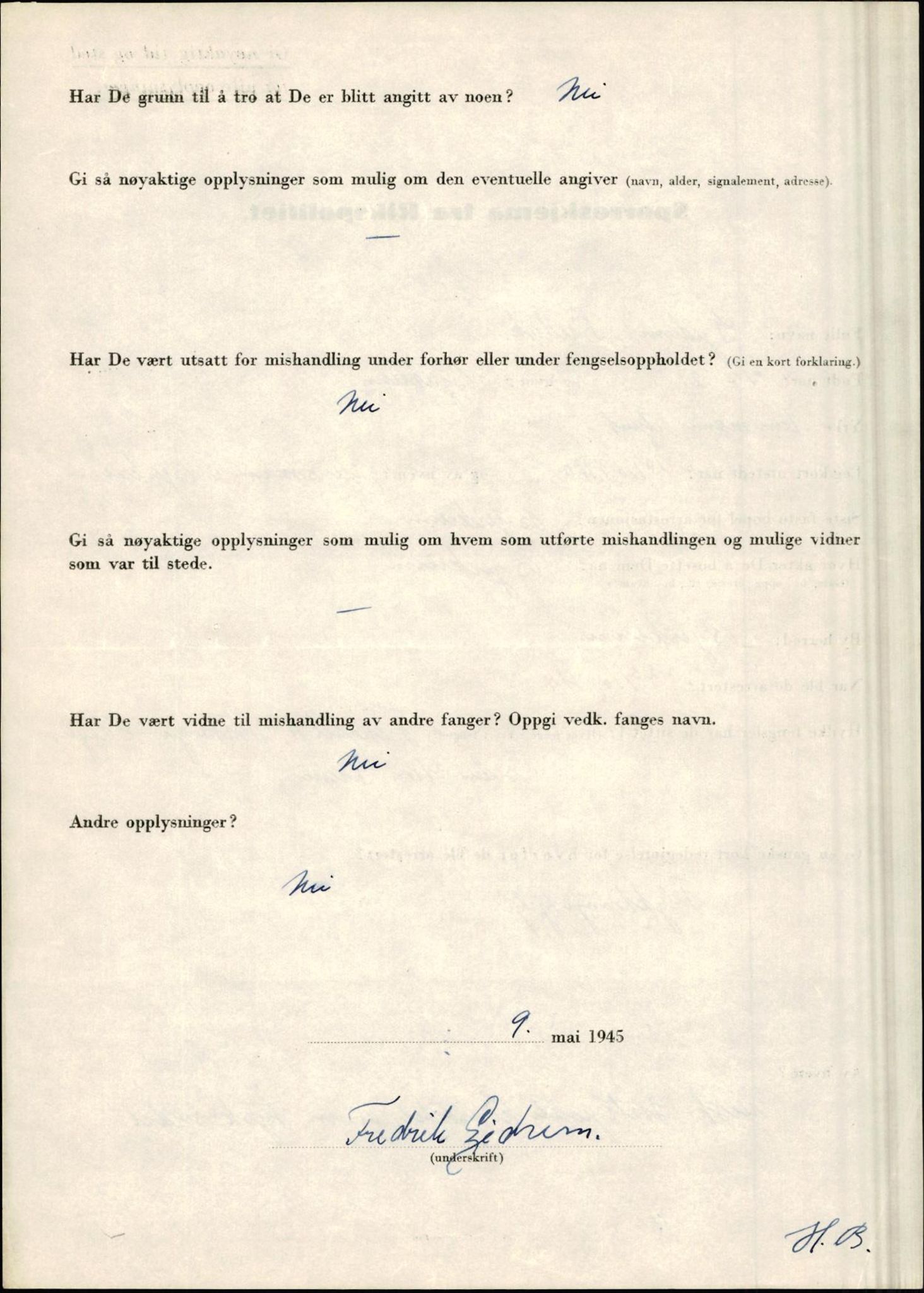 Rikspolitisjefen, AV/RA-S-1560/L/L0005: Gidske, Peder Martin -  Hansell, Georg, 1940-1945, p. 34