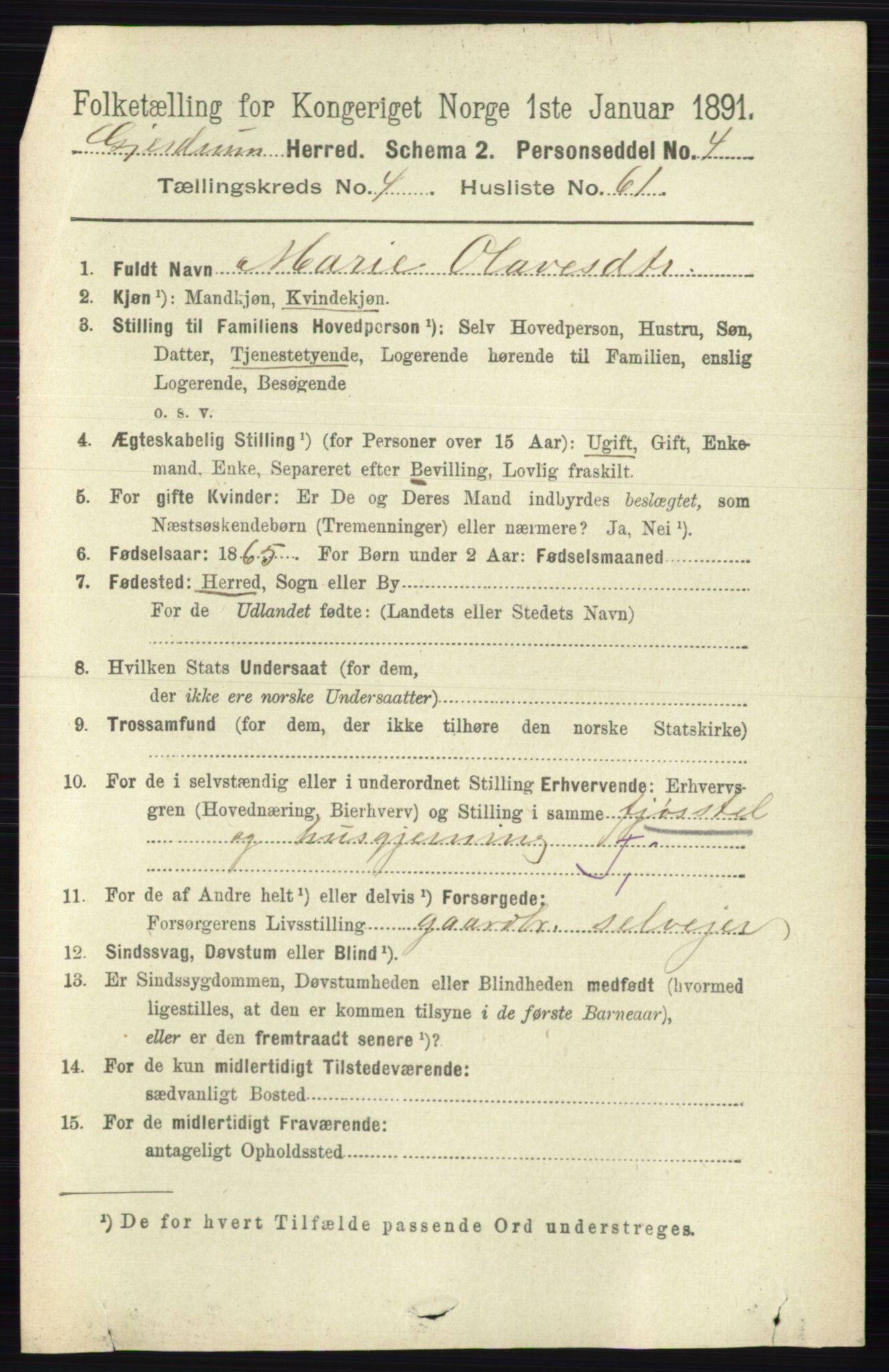 RA, 1891 census for 0234 Gjerdrum, 1891, p. 2163