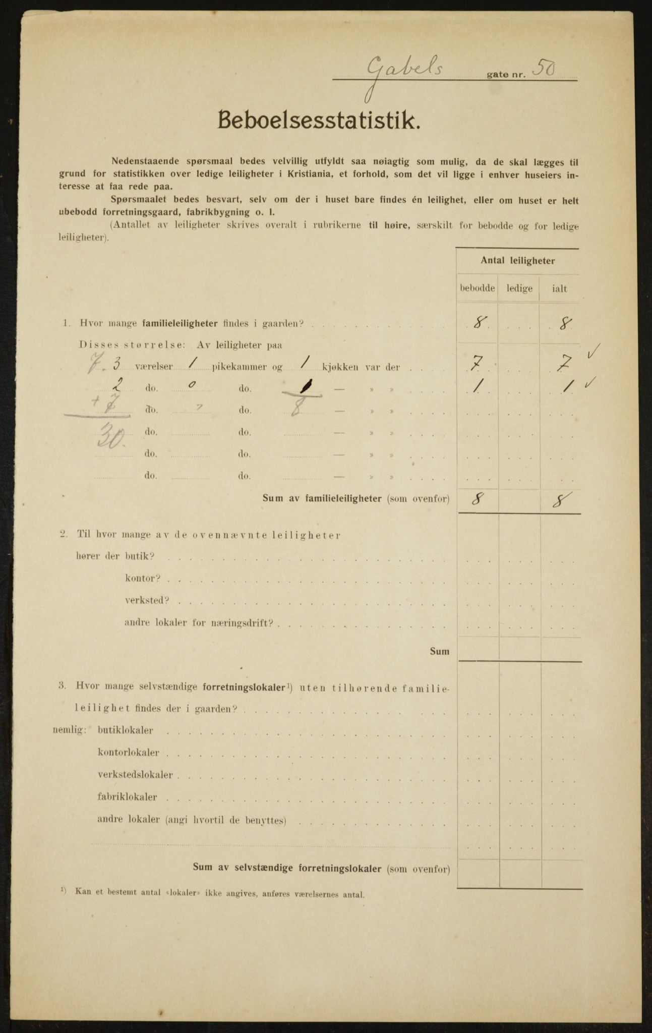 OBA, Municipal Census 1910 for Kristiania, 1910, p. 27322