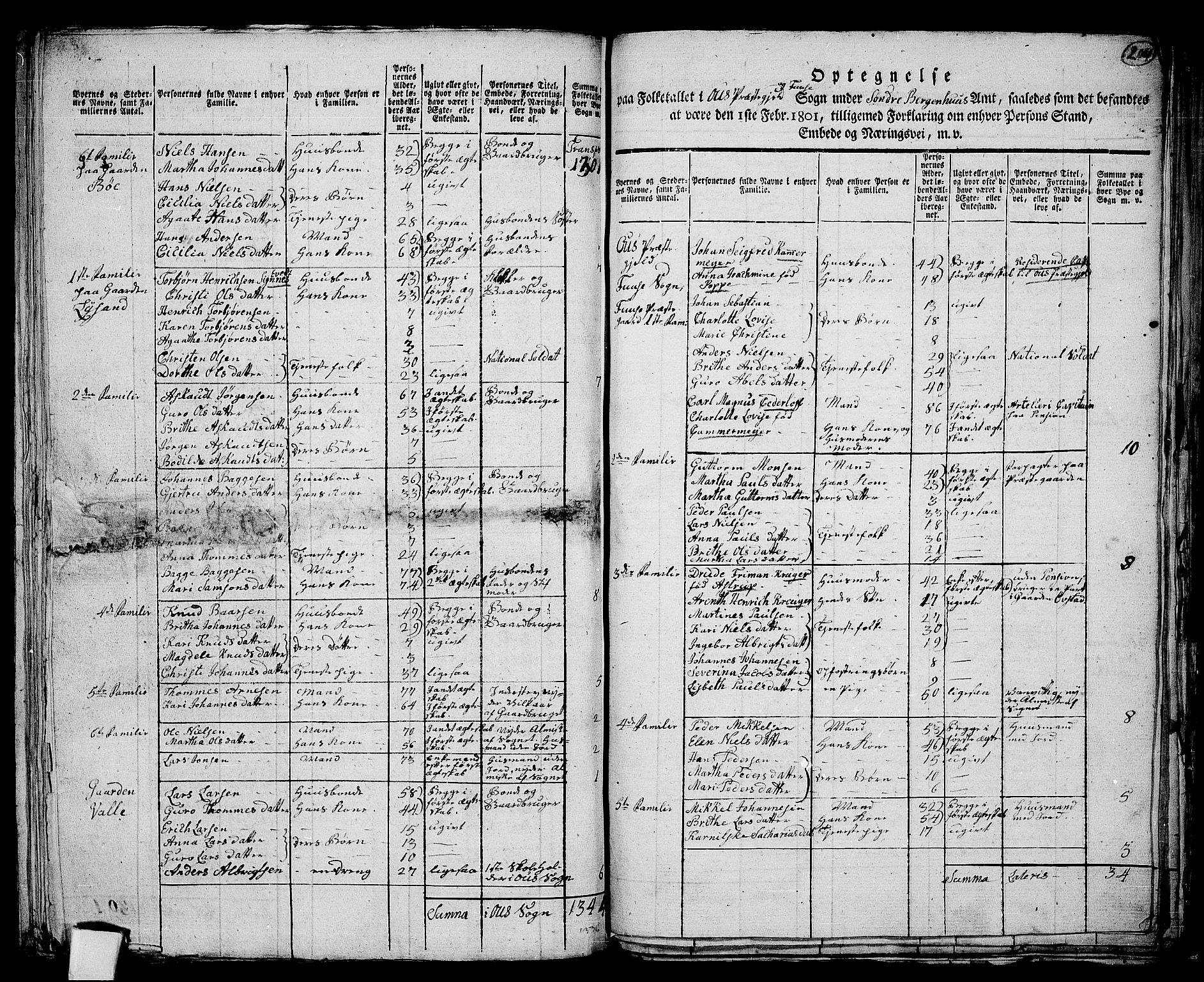 RA, 1801 census for 1243P Os, 1801, p. 203b-204a