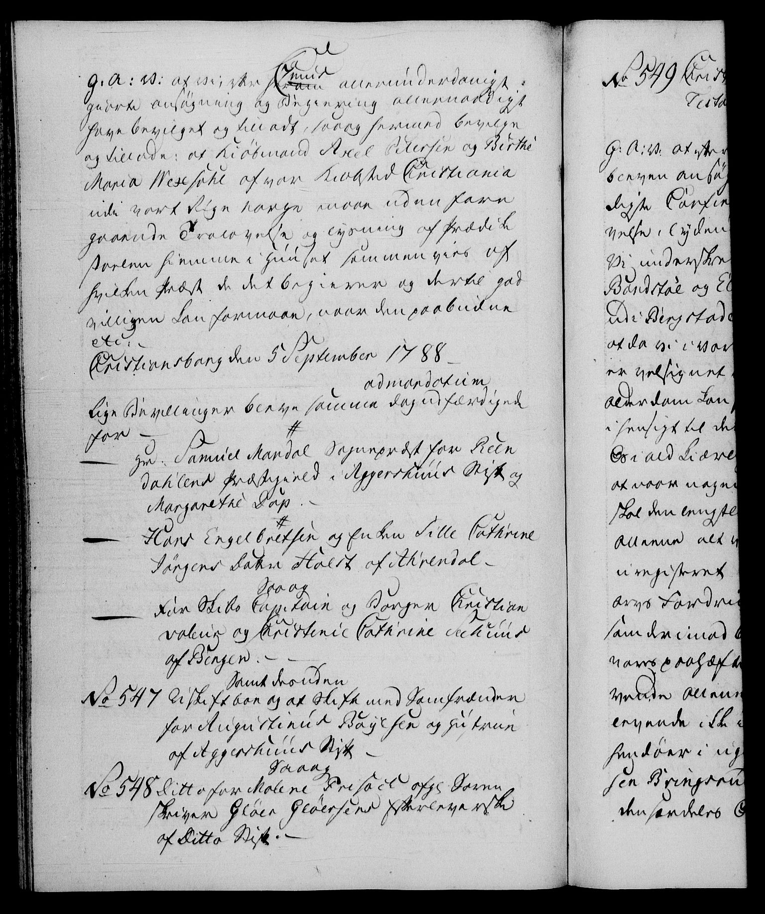 Danske Kanselli 1572-1799, AV/RA-EA-3023/F/Fc/Fca/Fcaa/L0052: Norske registre, 1788-1789, p. 275b